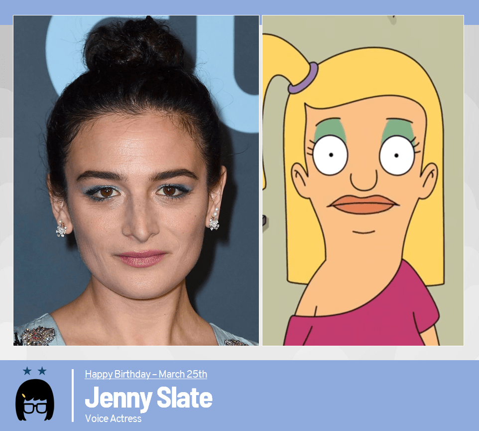 Happy Birthday to Actress Jenny Slate, who provides the voices of Tammy