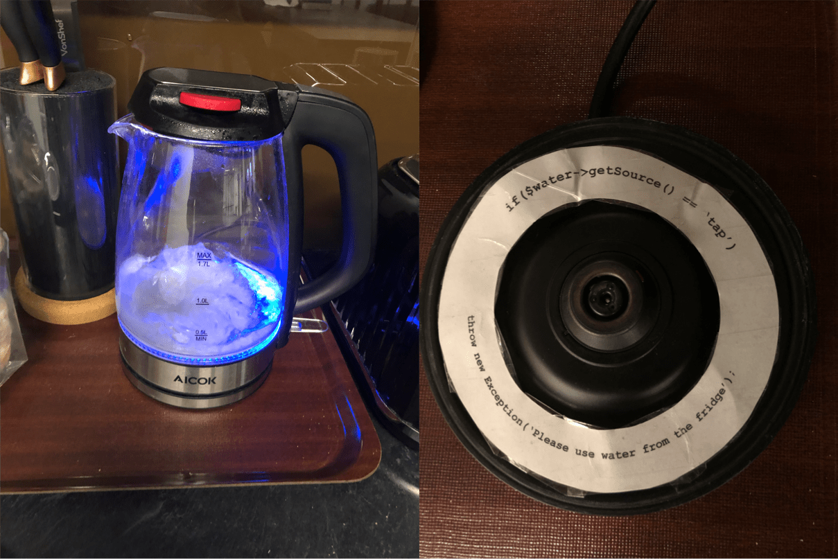 I wanted the other developers in my office to stop using the tap water