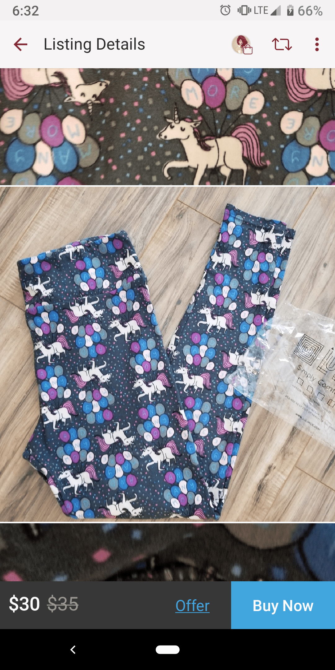 Lularoe Actual Unicorn Red Christmas 2023 Leggings A literal unicorn pair of LuLaRoe leggings, and yes, it has balloons