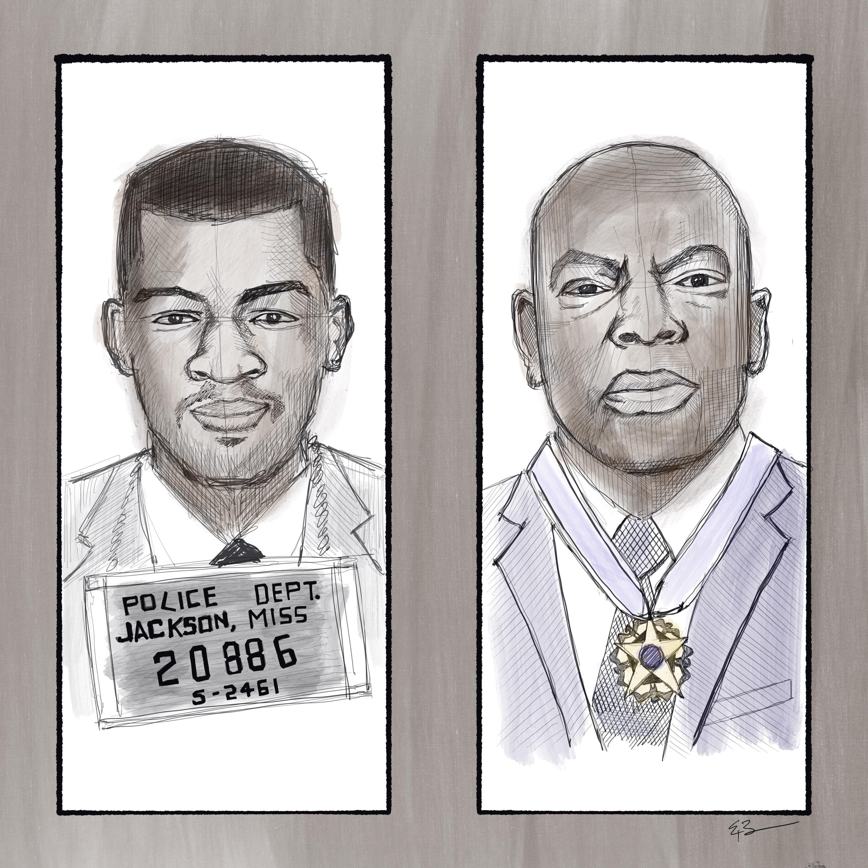 John Lewis, Me, ipad drawing, 2020 r/Art