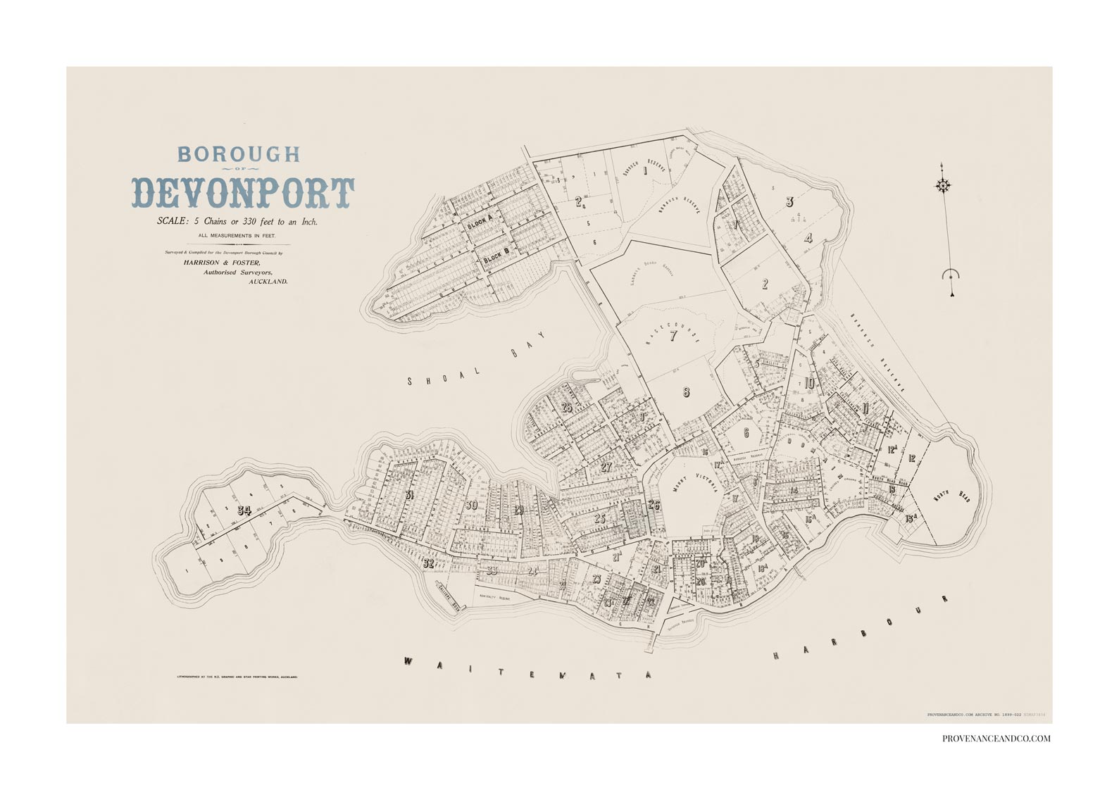 Devonport, Auckland Restored map from 1899 r/MapPorn