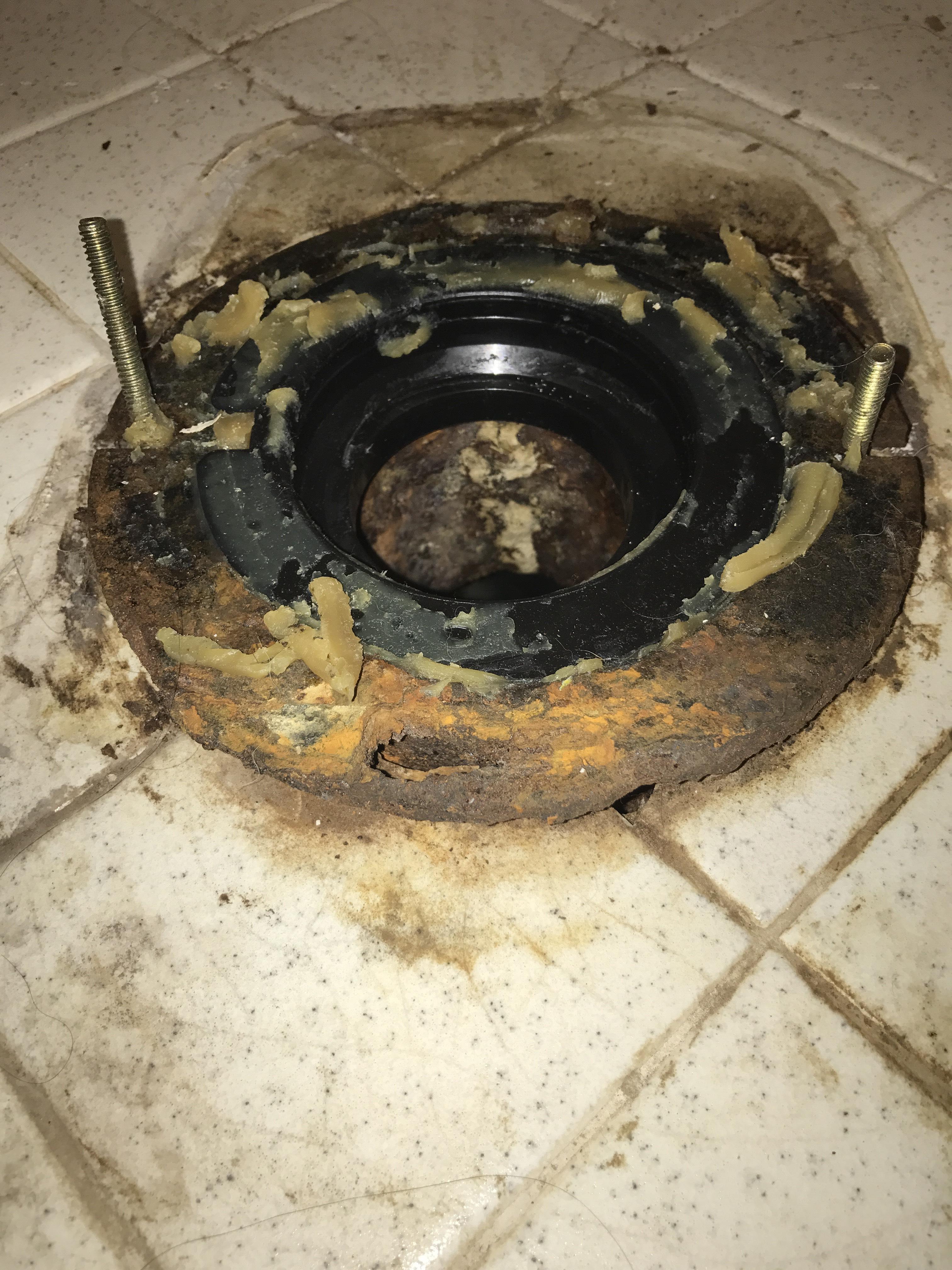 My toilet is leaking in the front could it be due to the rust hole in