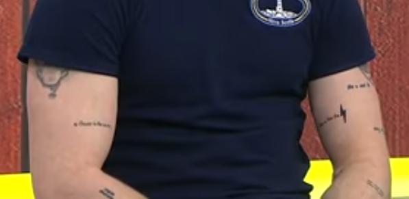 Jared's tattoos Buddy's got some pretty prisony lookin' tats here