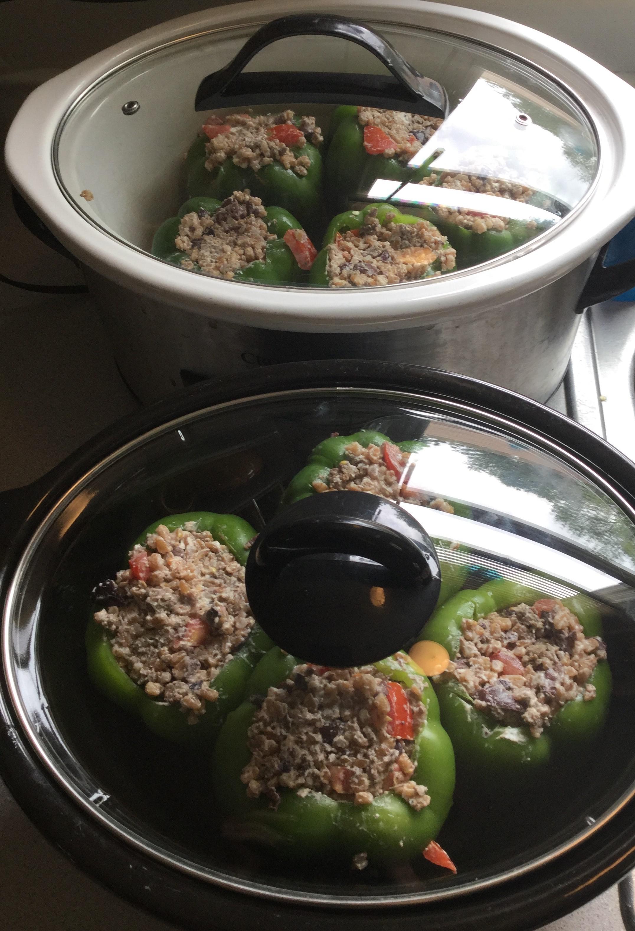 I've got both slow cookers working hard on lunches for the week