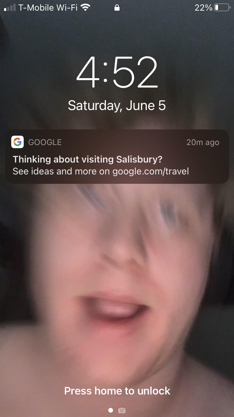 Was looking at flights on my computer, then my phone went off. r