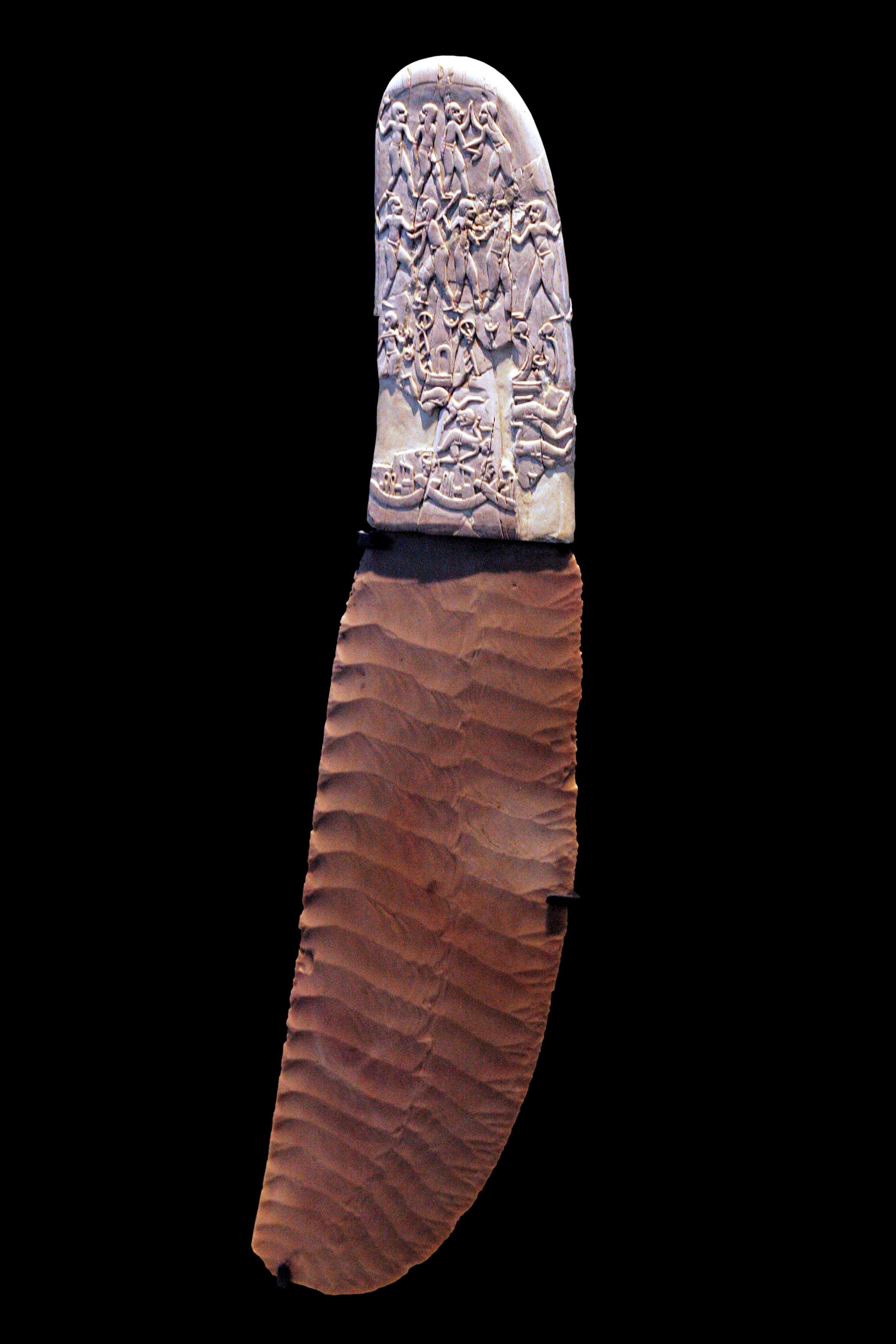 The Gebel elArak Knife, prehistoric Egyptian, dating to the Naqada II
