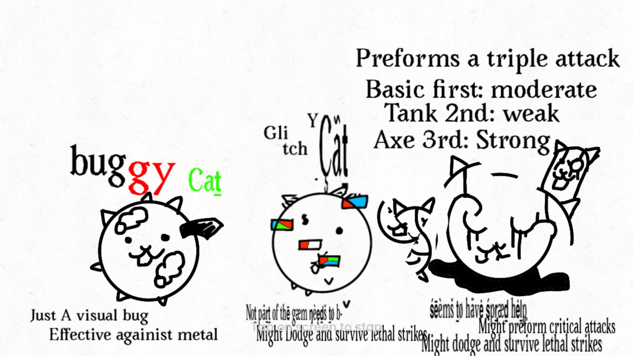 [FanMade] A cat I made Glitch cat! r/battlecats