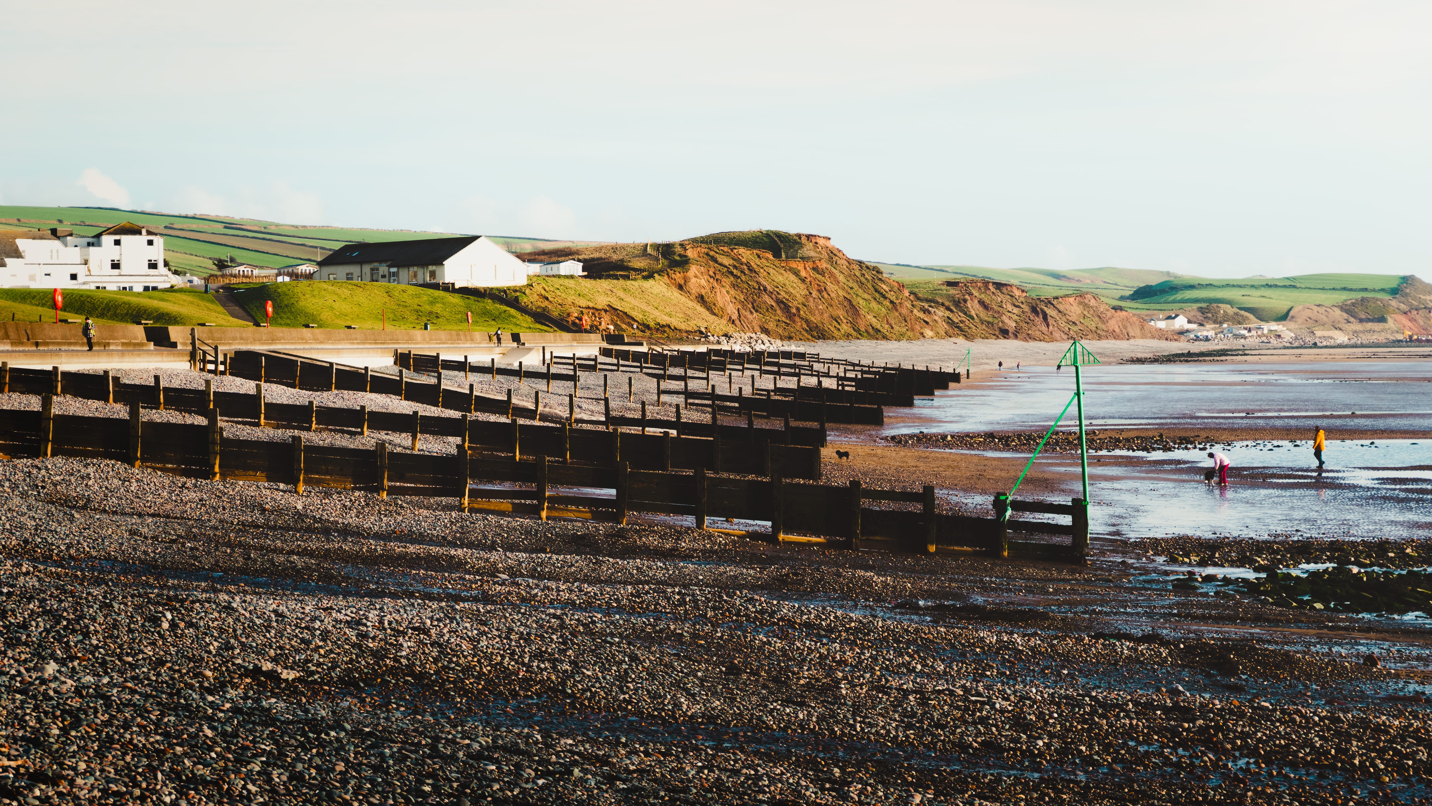 St. Bees beach, nearing sunset with the tide out St. Bees, Cumbria [OC