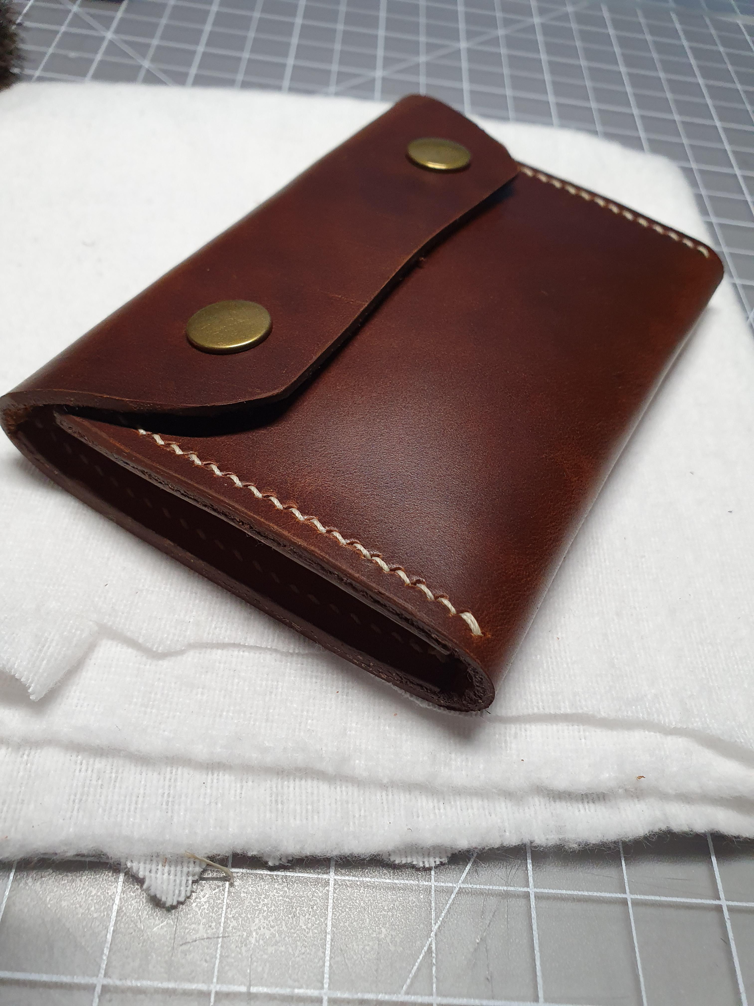 Coin Wallet Gingerbread York 5oz pull up leather r/Leathercraft