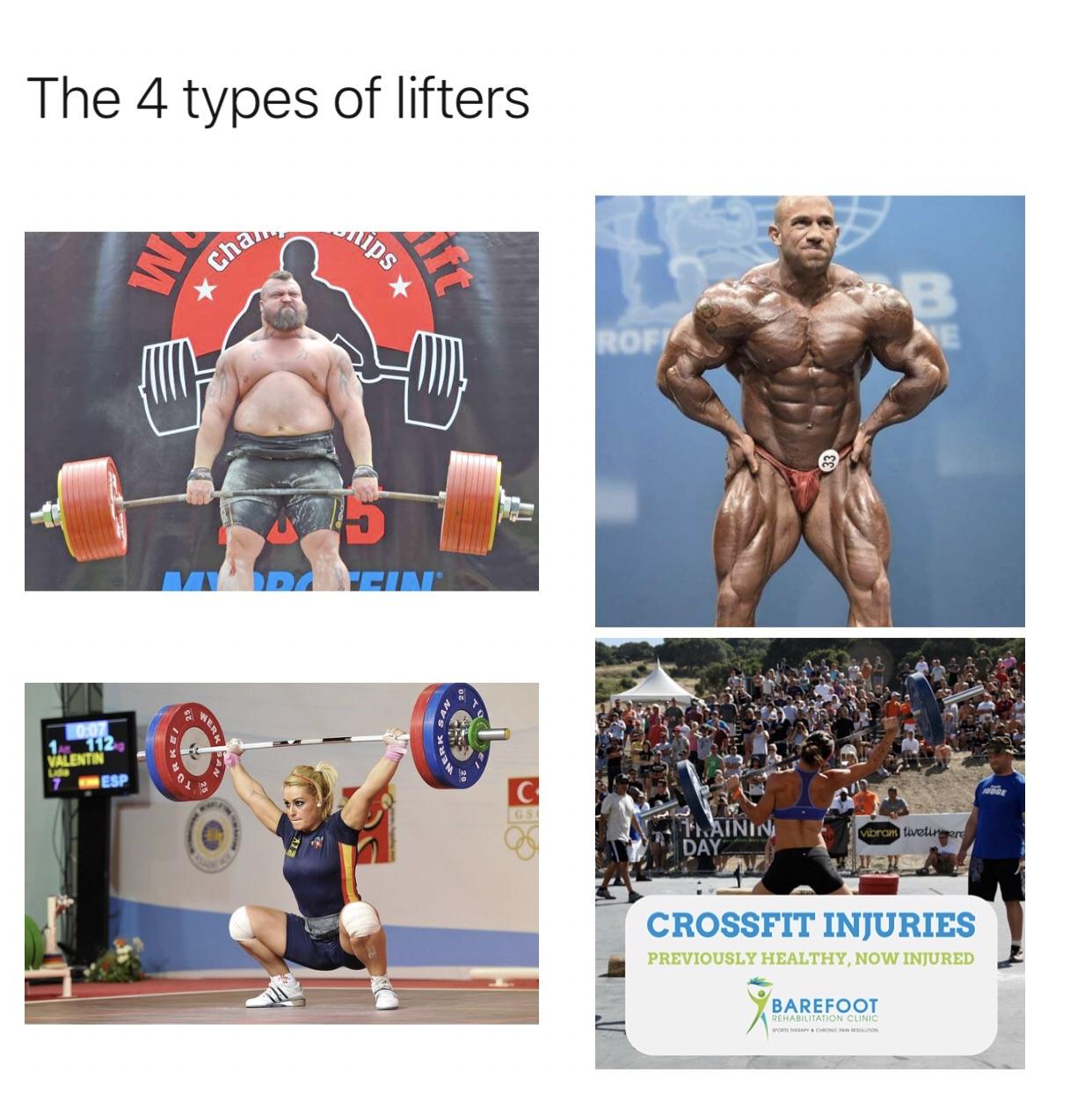 The 4 types of lifters r/lifting