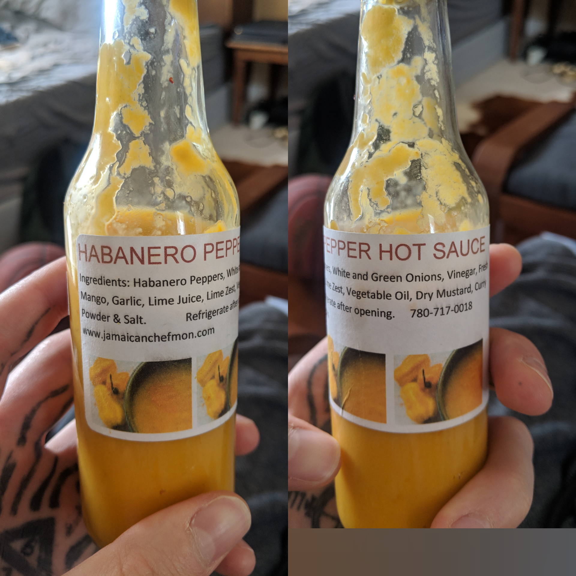 Carribean guy sells hot sauces and rubs at the local farmers market