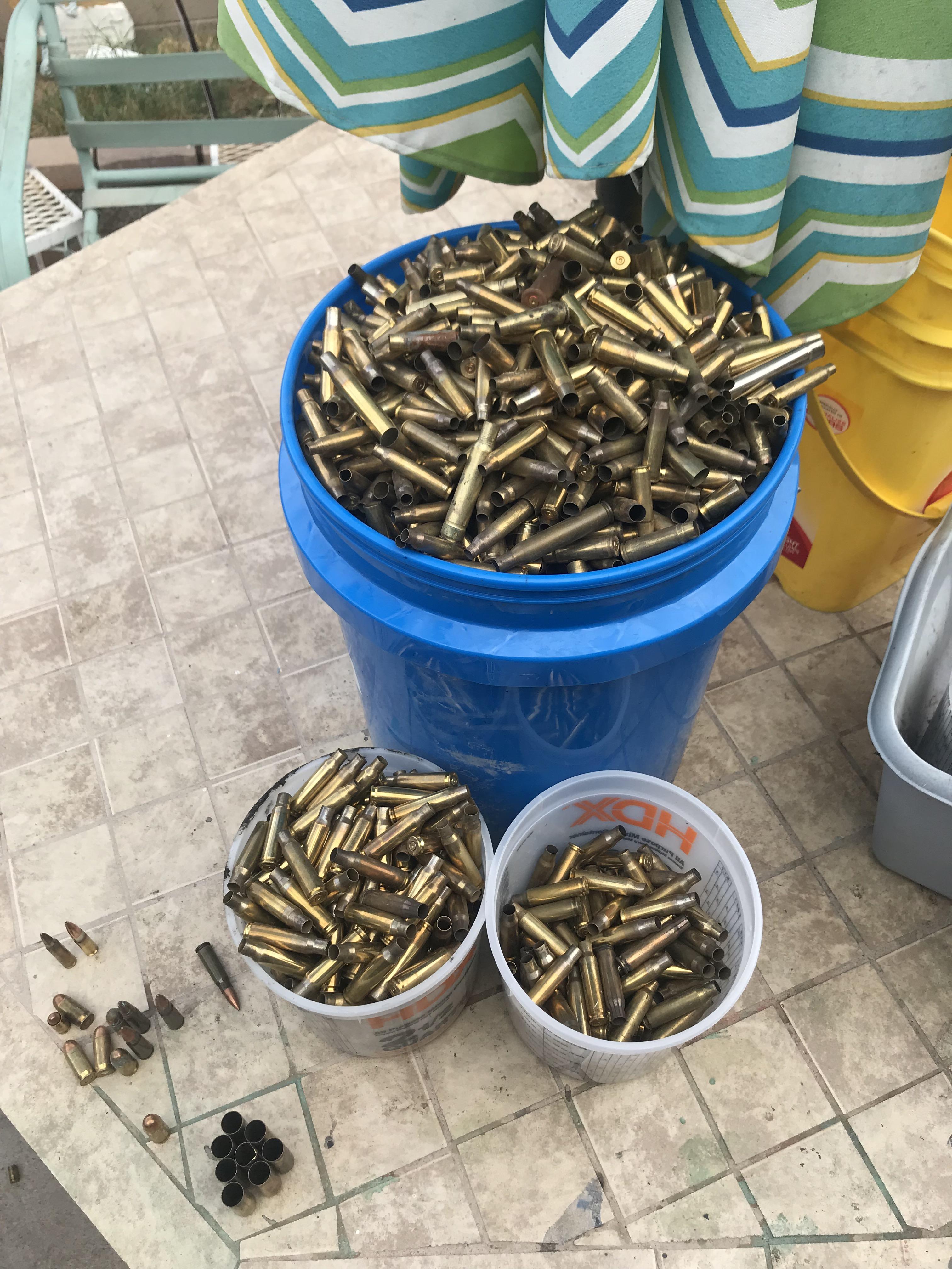 Got a 5 gallon bucket of brass for free, so far i pulled all the .308