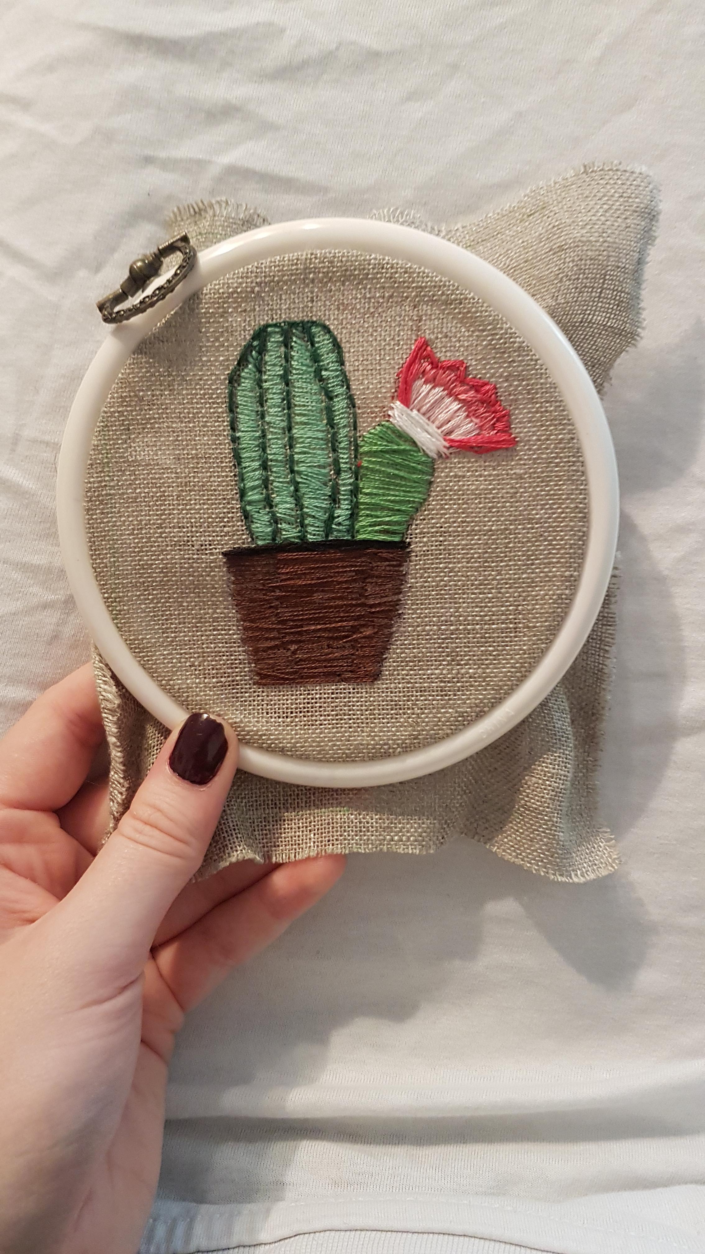 First try at embroidery so much harder than I thought. Any tips