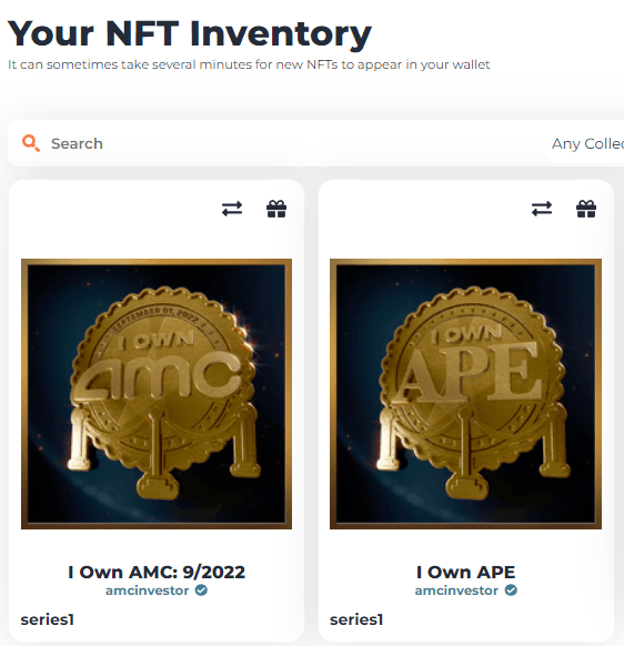 Don't to search your emails for your "I OWN APE" NFT. I had to search my email account