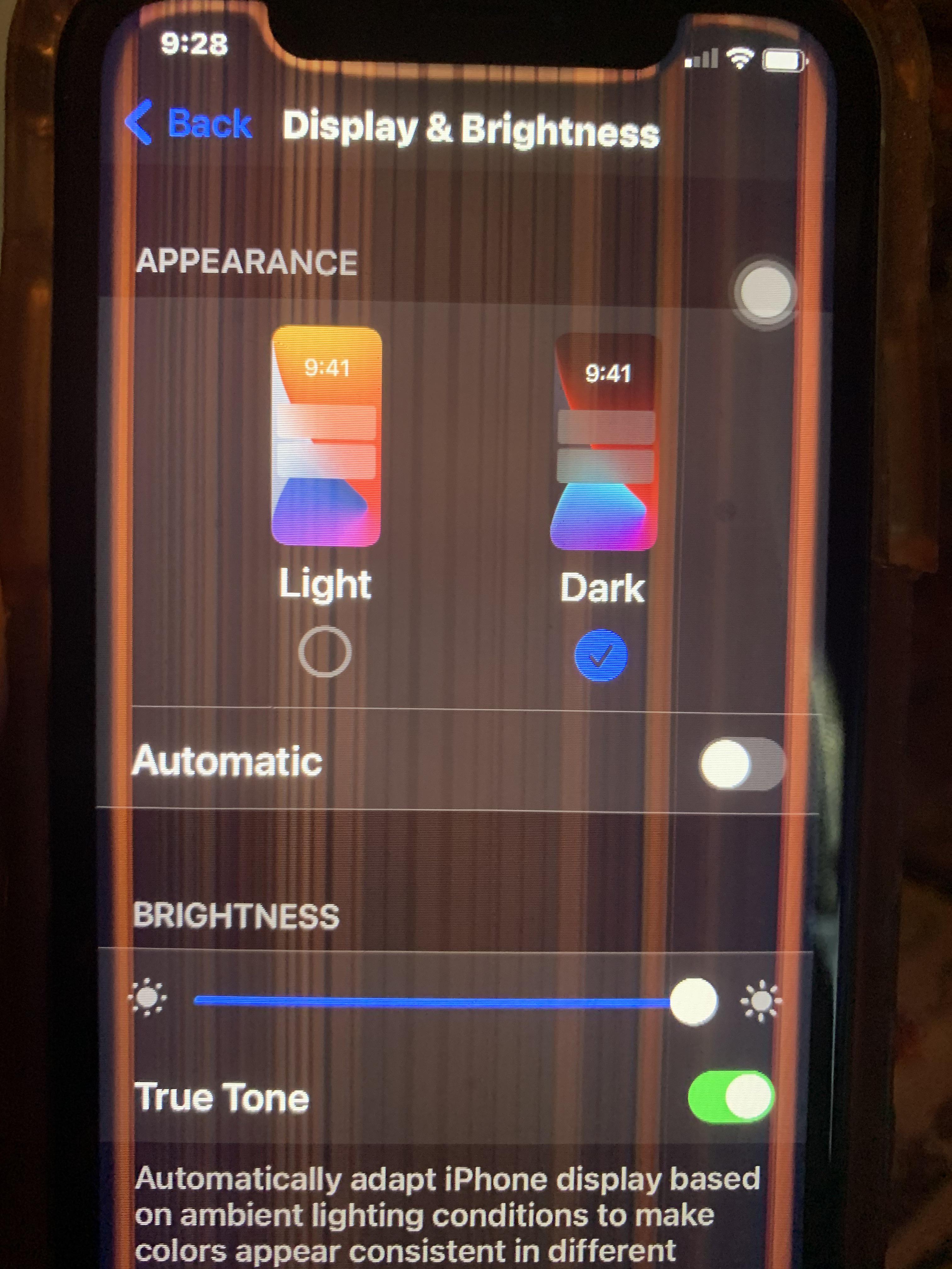 Orange lines showing up on my sisters phone I don’t know what to do