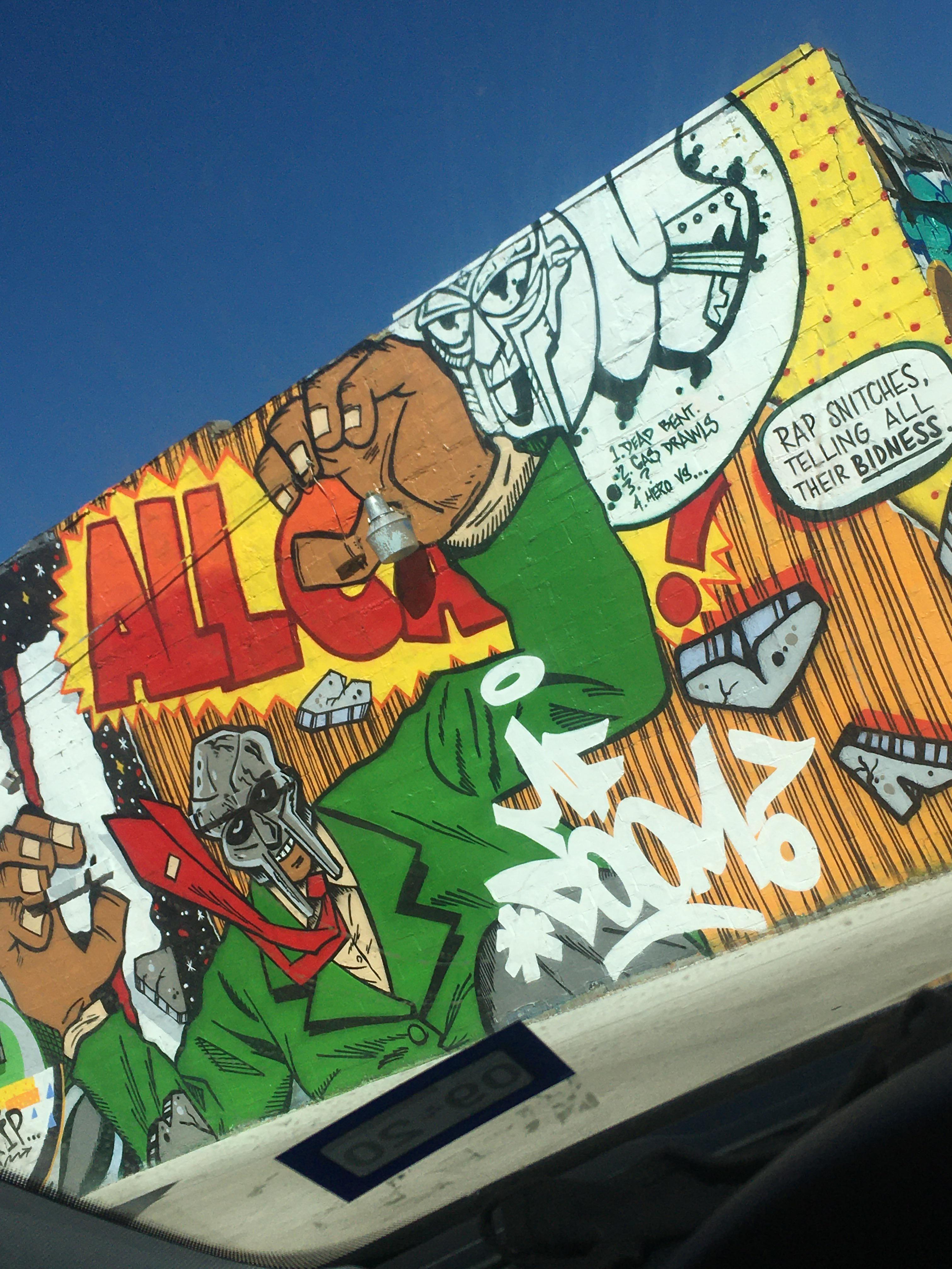 Mural in the Montrose neighborhood of Houston. r/mfdoom