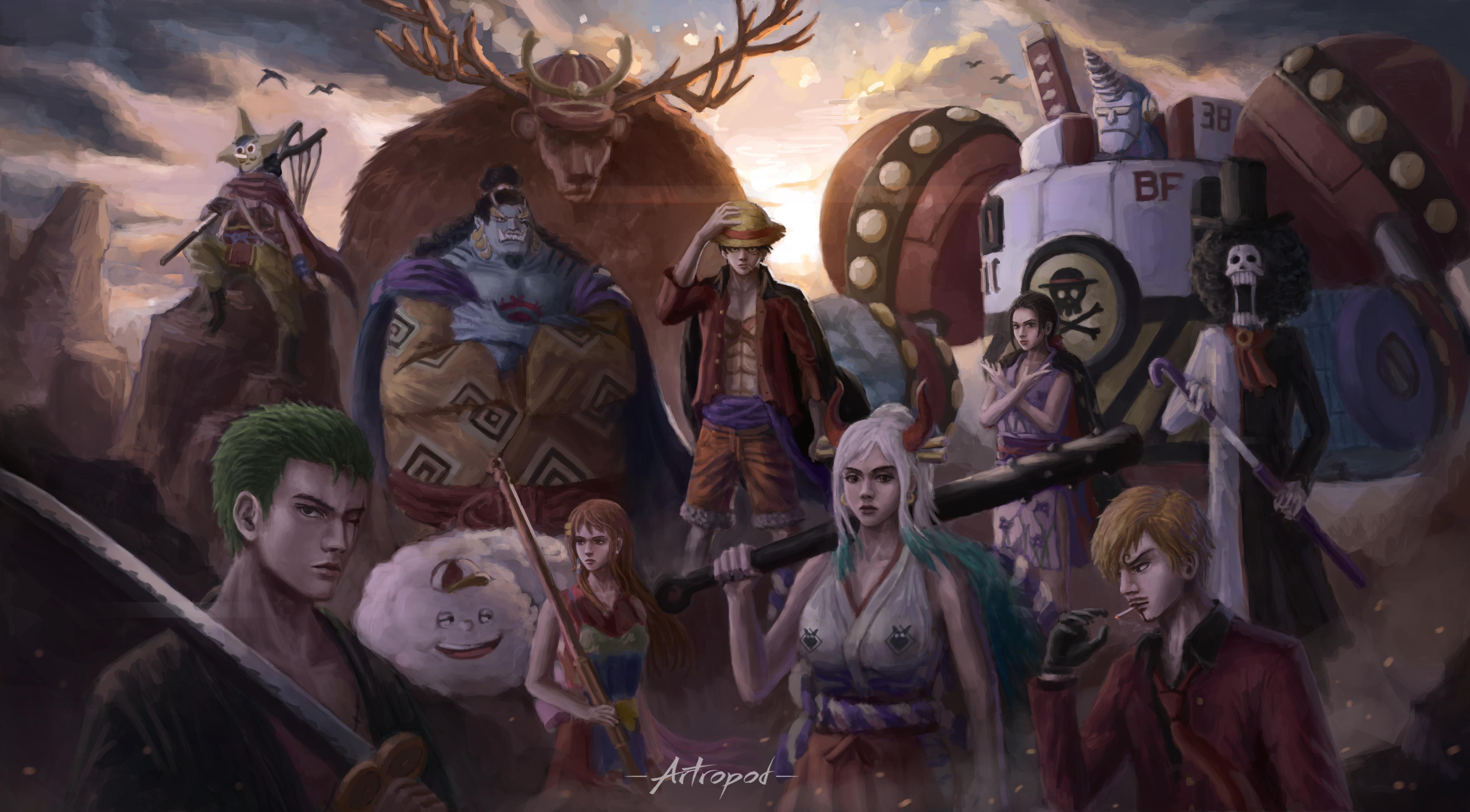 Onigashima Squad. (Strawhat Pirates) Fanart by me. r/OnePiece