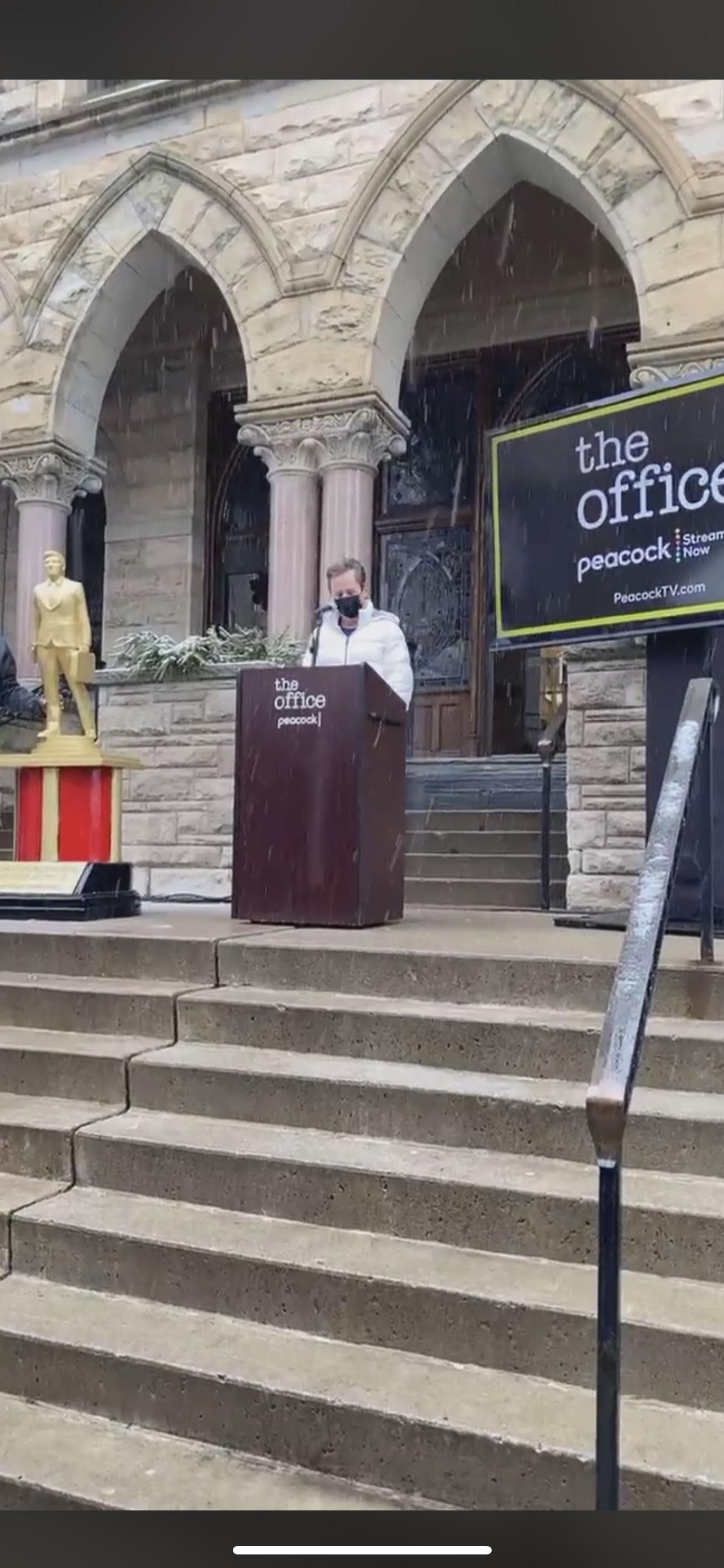 The city of Scranton PA just got awarded a Dundee Award that will sit