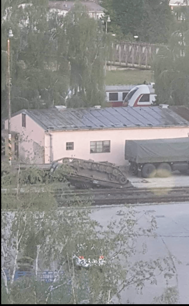 A tank flipped over in Slovakia r/ThatLookedExpensive