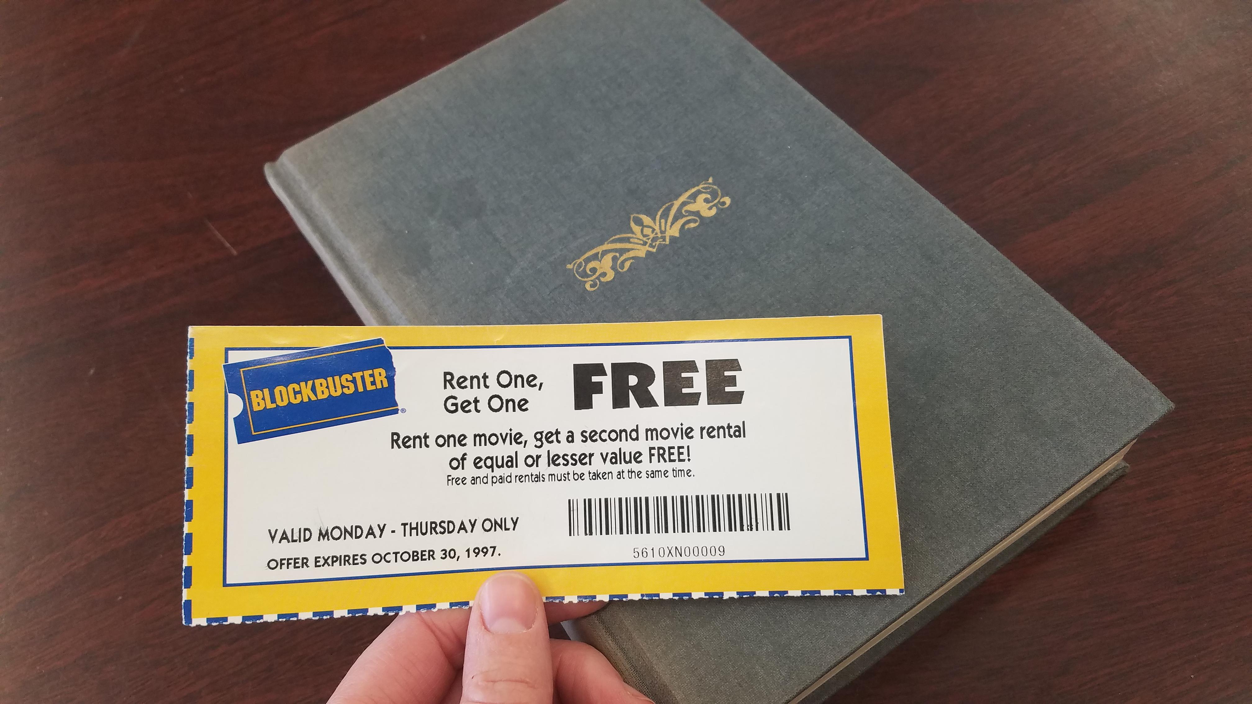 Blockbuster coupon