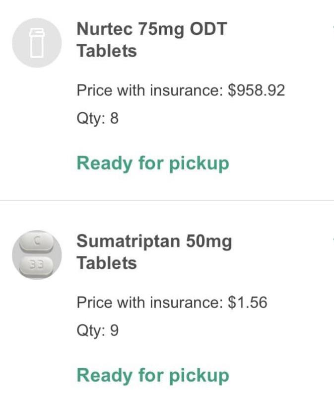 This is the American medical system. I’ve been struggling to find a migraine medicine that works