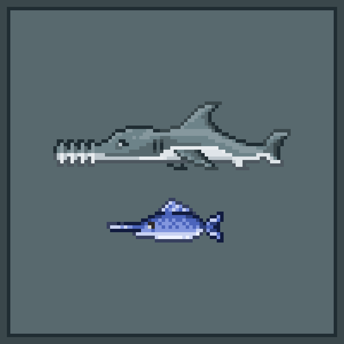 Sawtooth Shark and Swordfish as Enemies r/Terraria