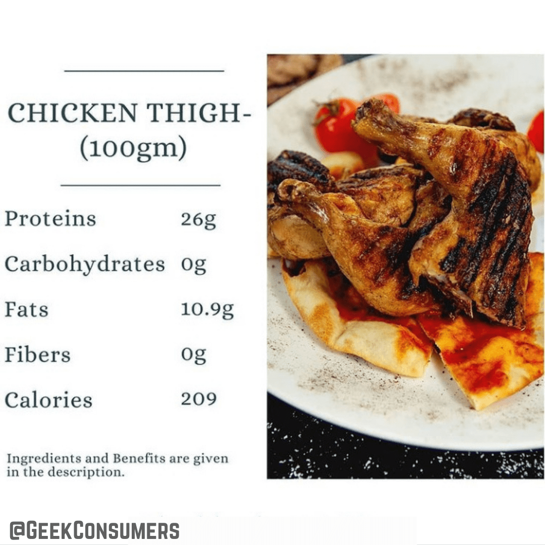 Nutritional Facts of Chicken Thigh r/Geekconsumers