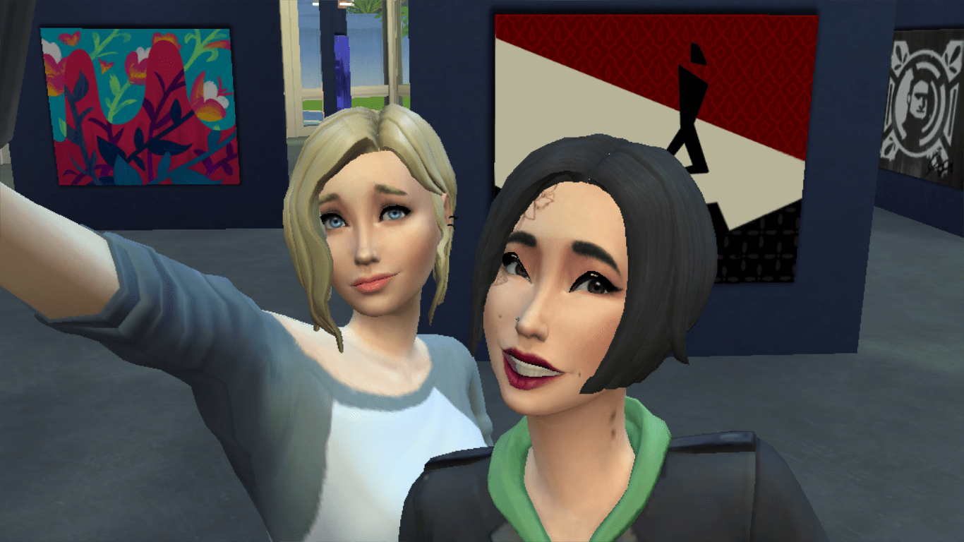 My Roommate sims at the art gallery r/thesims