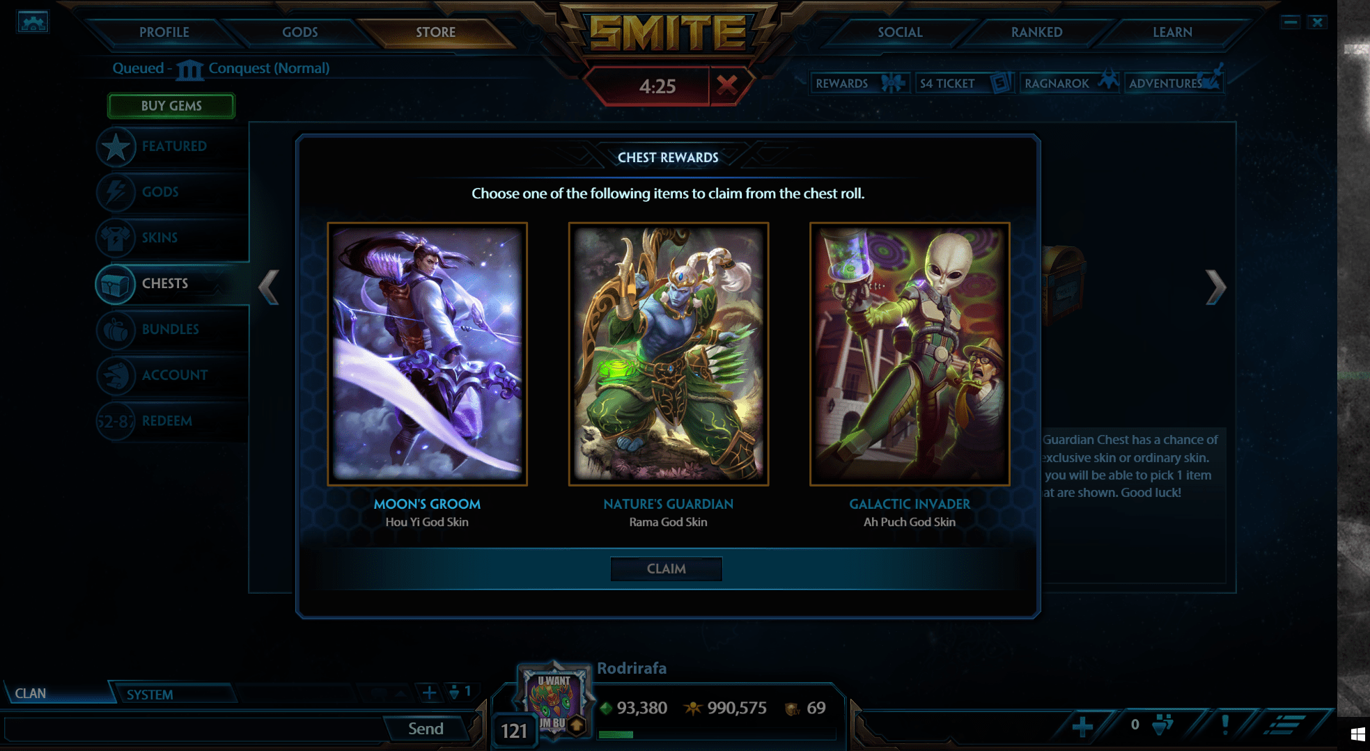 New chests in smite let you pick an option out of 3 possibilities. Is