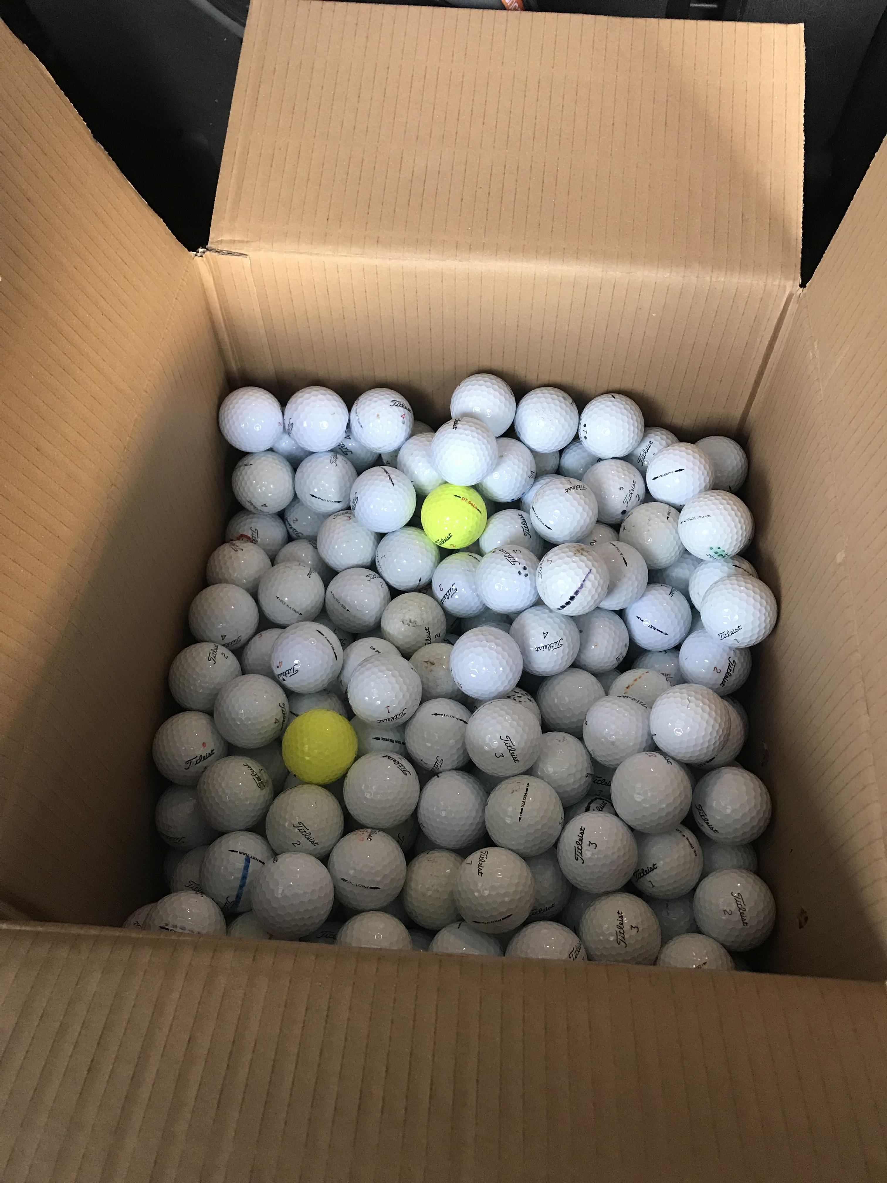 Some guy two streets over selling golf balls 3 for 1. Got 300 Titleist