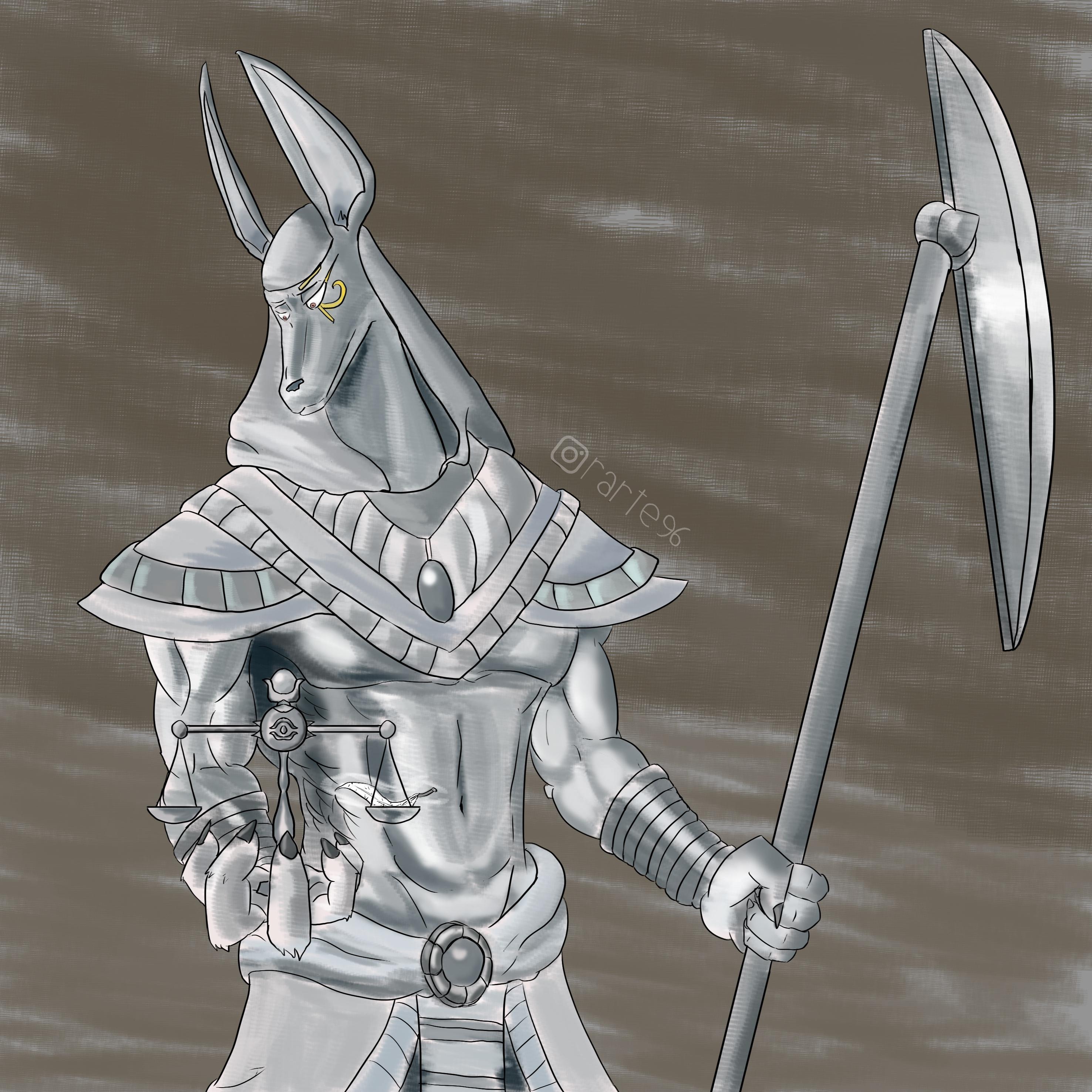 i made a sketch on how i think Anubis could look like, what do you