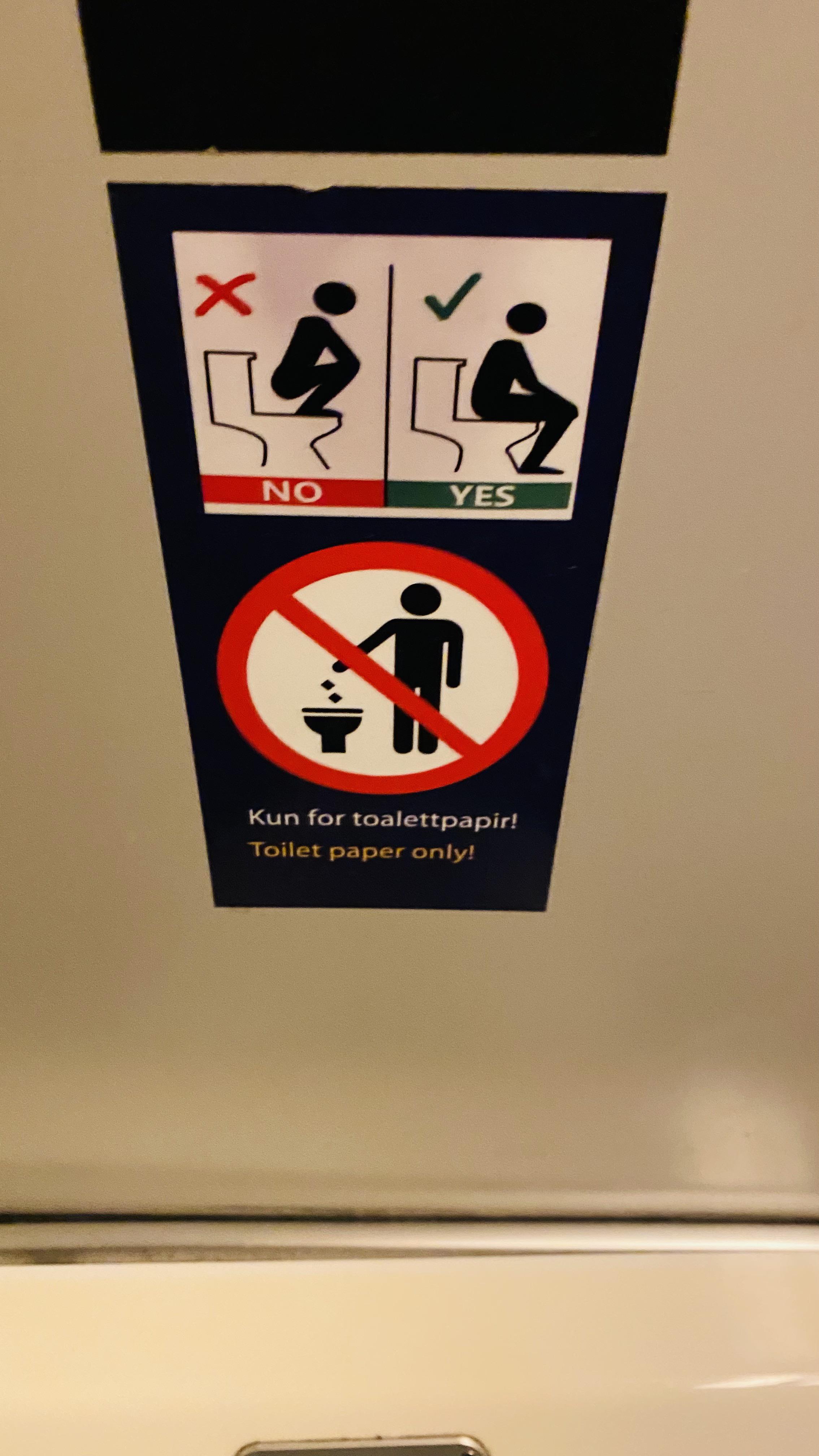 This infographic on Norwegian trains’ bathrooms telling you that you