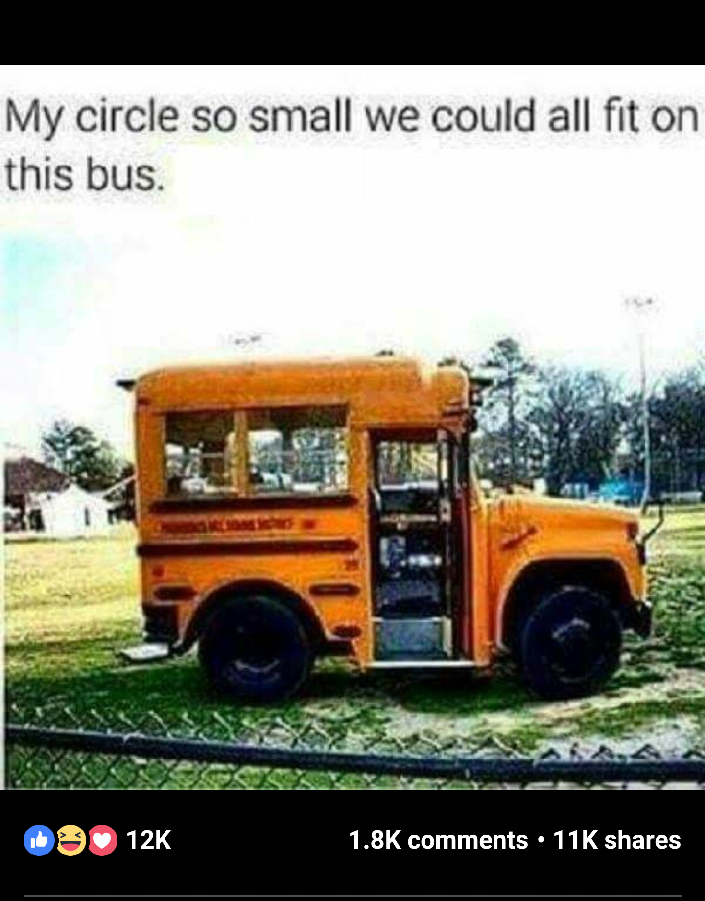 A short bus is definitely appropriate... terriblefacebookmemes