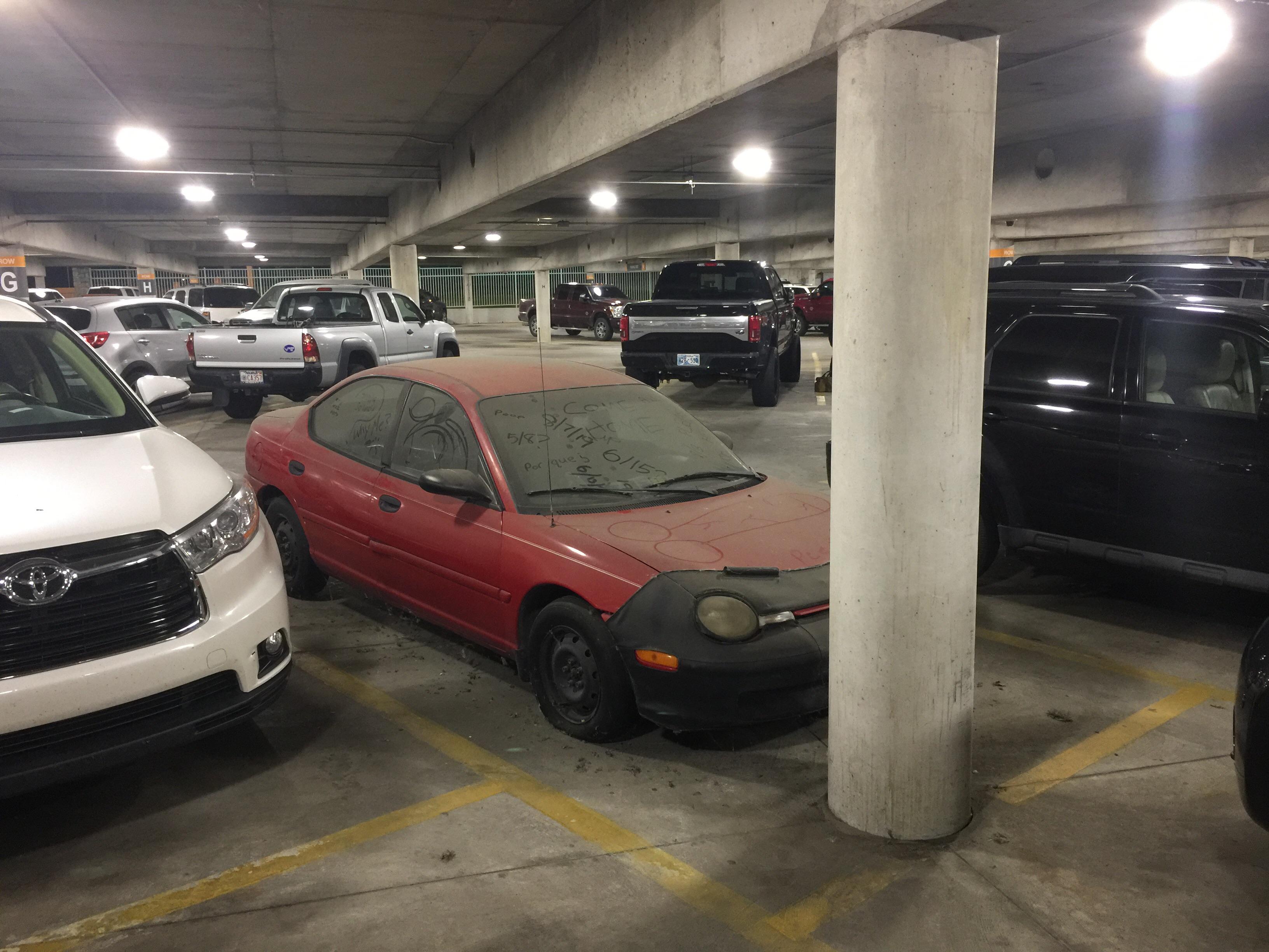 This car that’s been parked at the airport for months. r