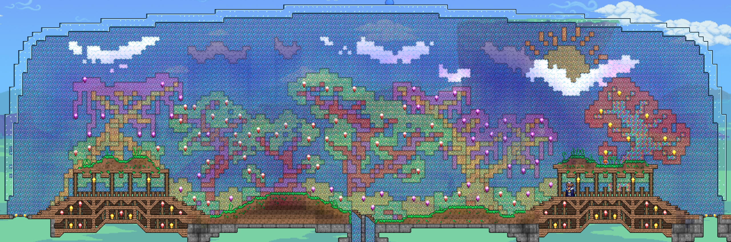 My stained glass terrarium, ft. that sun I drew when I was 6