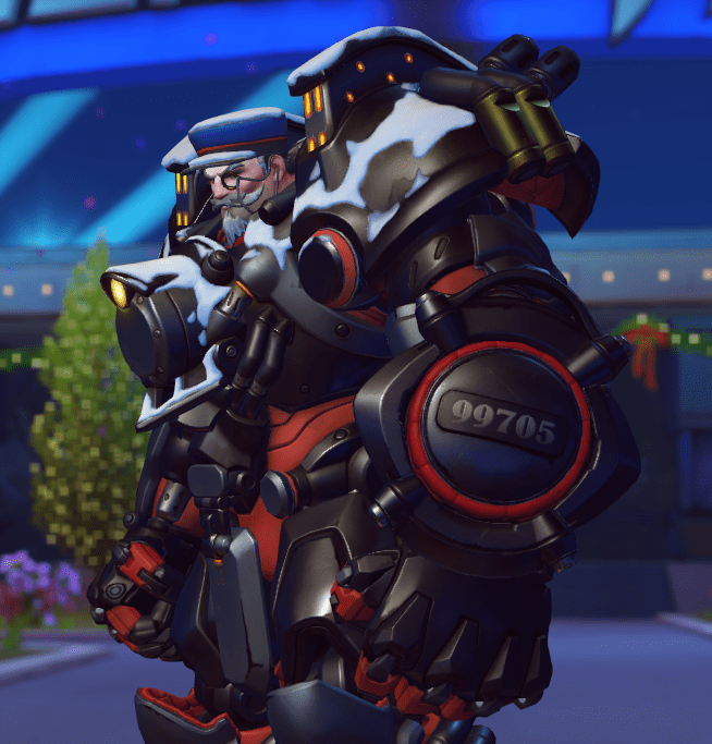 The number '99705' on Reinhardt's new Conductor skin is the ZIP code of