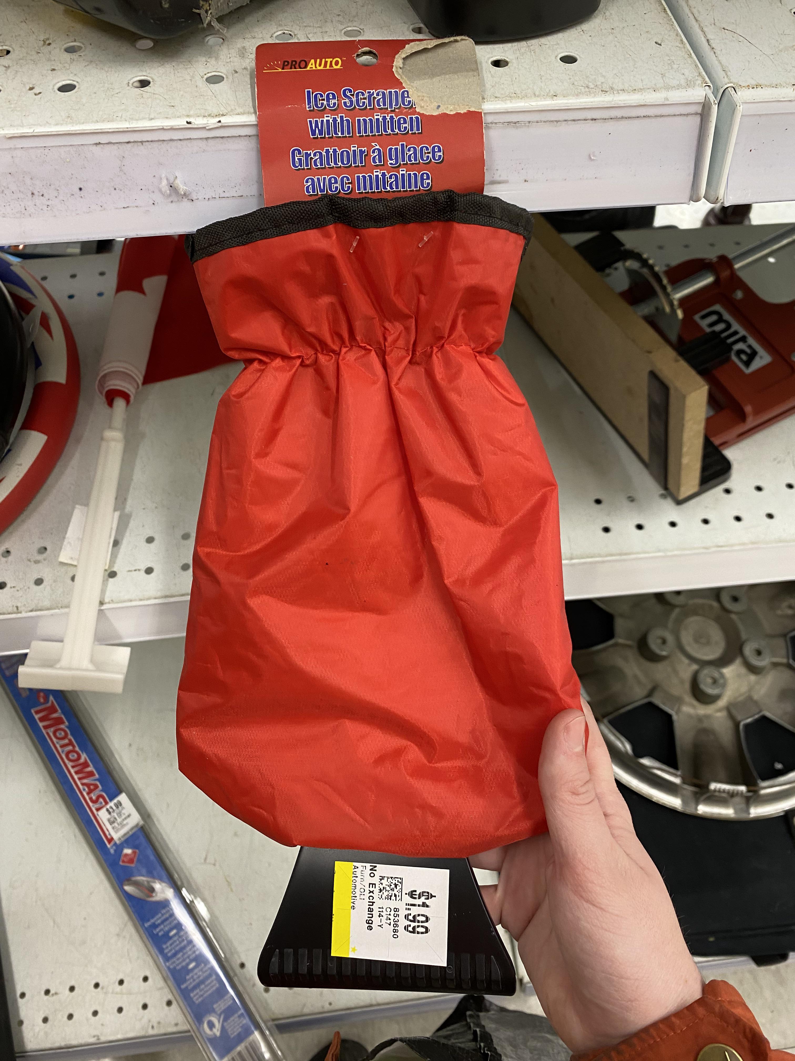 Dollarama glove… with the original price ripped off? r/ThriftGrift
