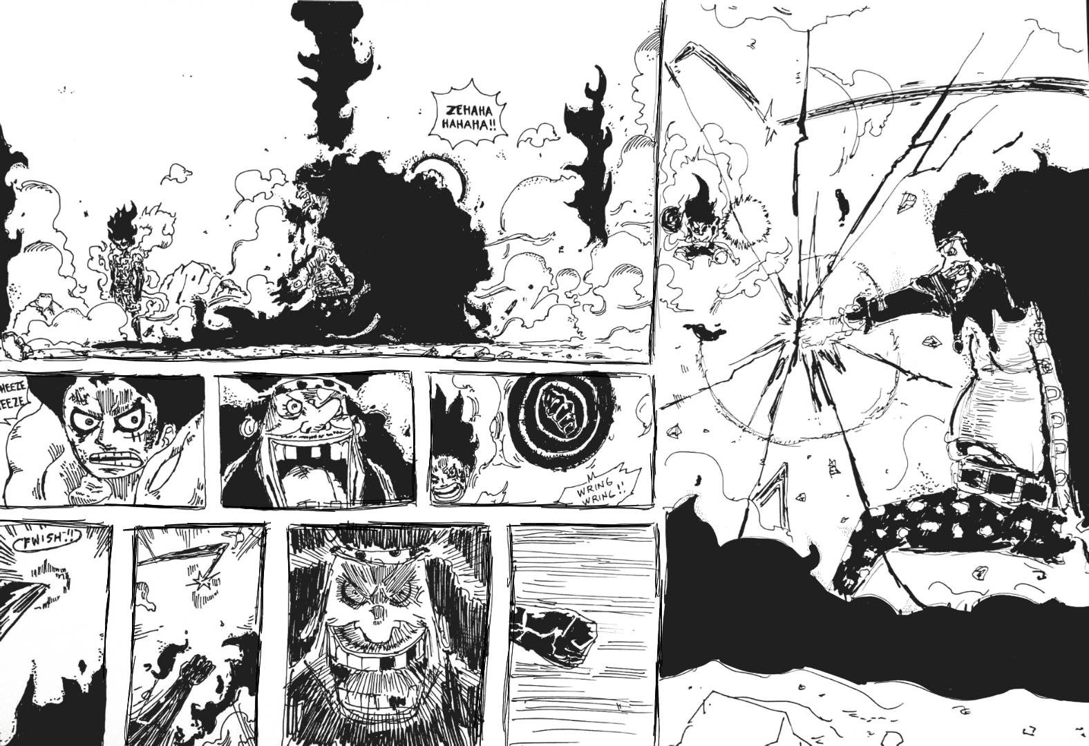 Luffy vs Blackbeard Full Panel r/OnePiece