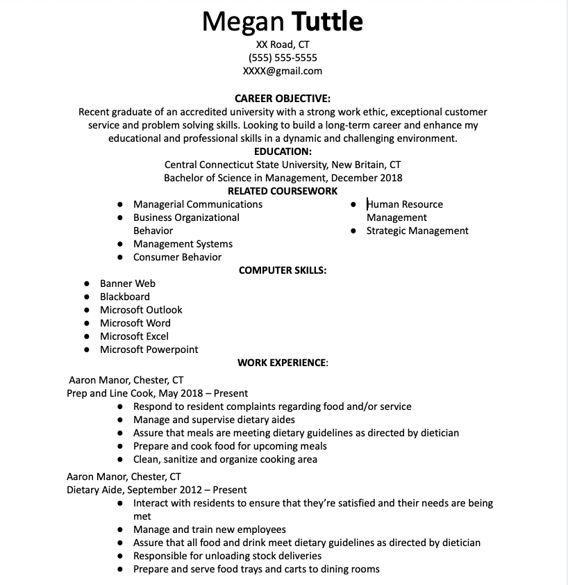 Best Resume Format For New College Graduate Resume Templates Recent
