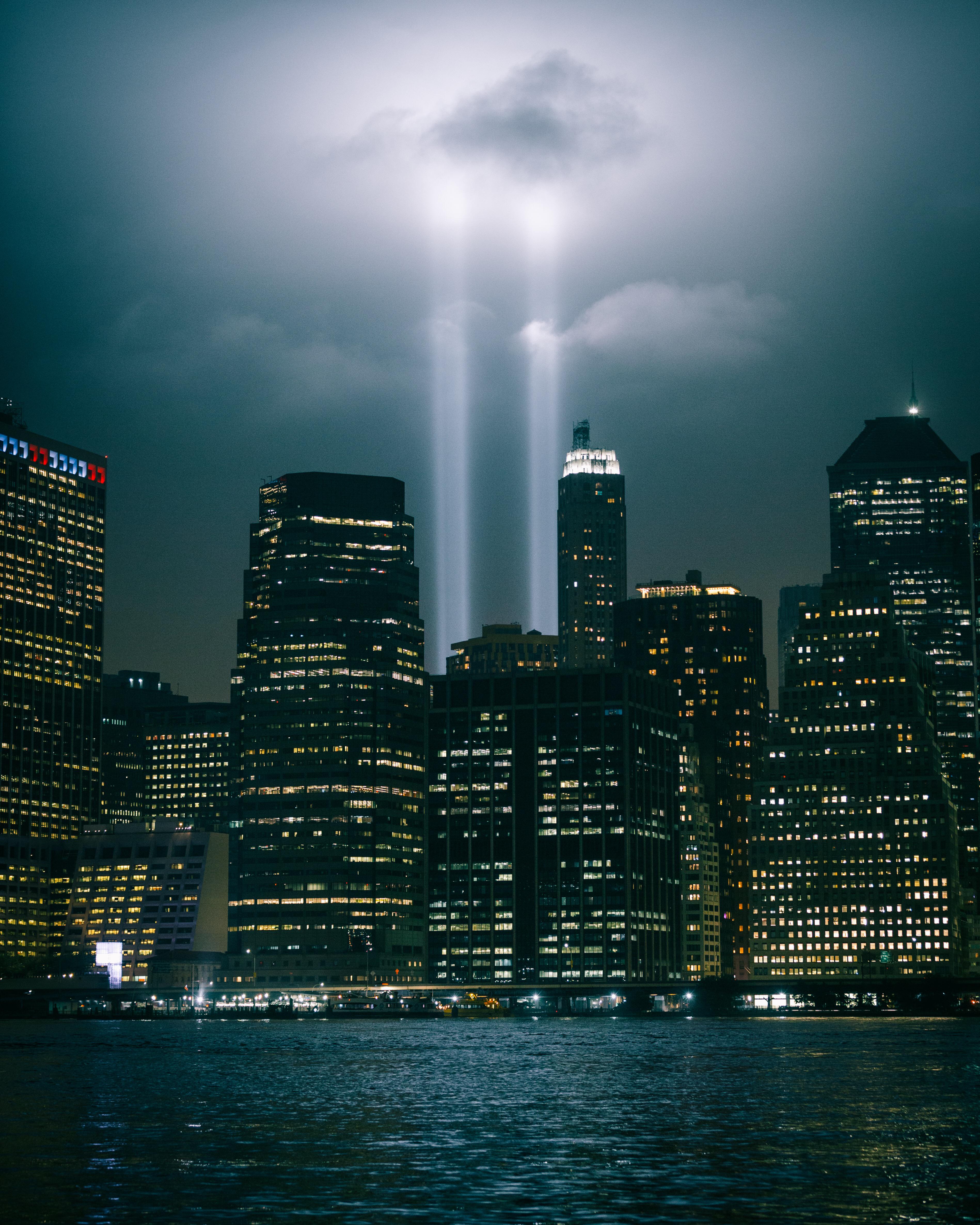 9/11 Tribute Lights in NYC pics