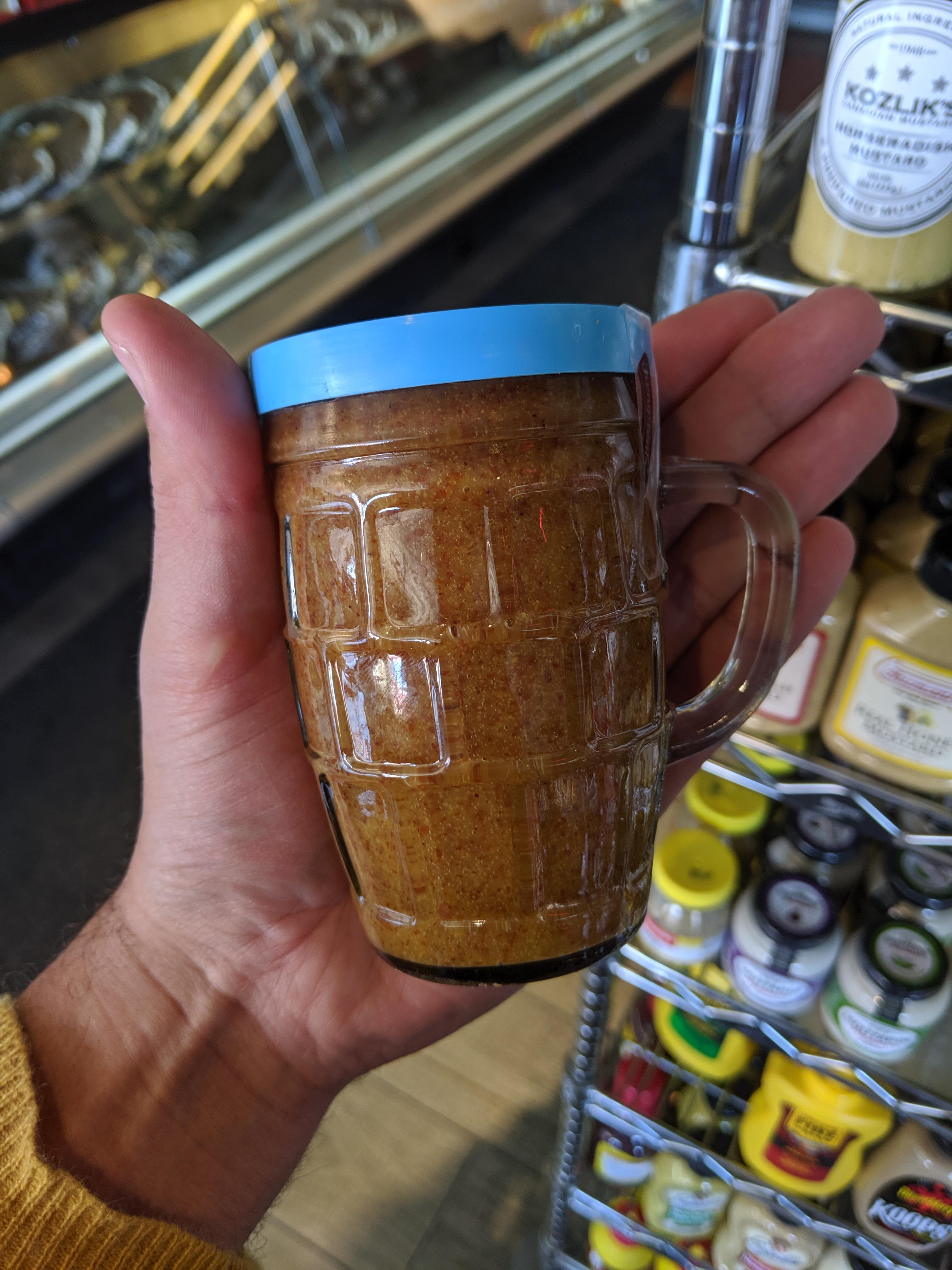 I found the mustard bottle with the handle and it was much smaller than