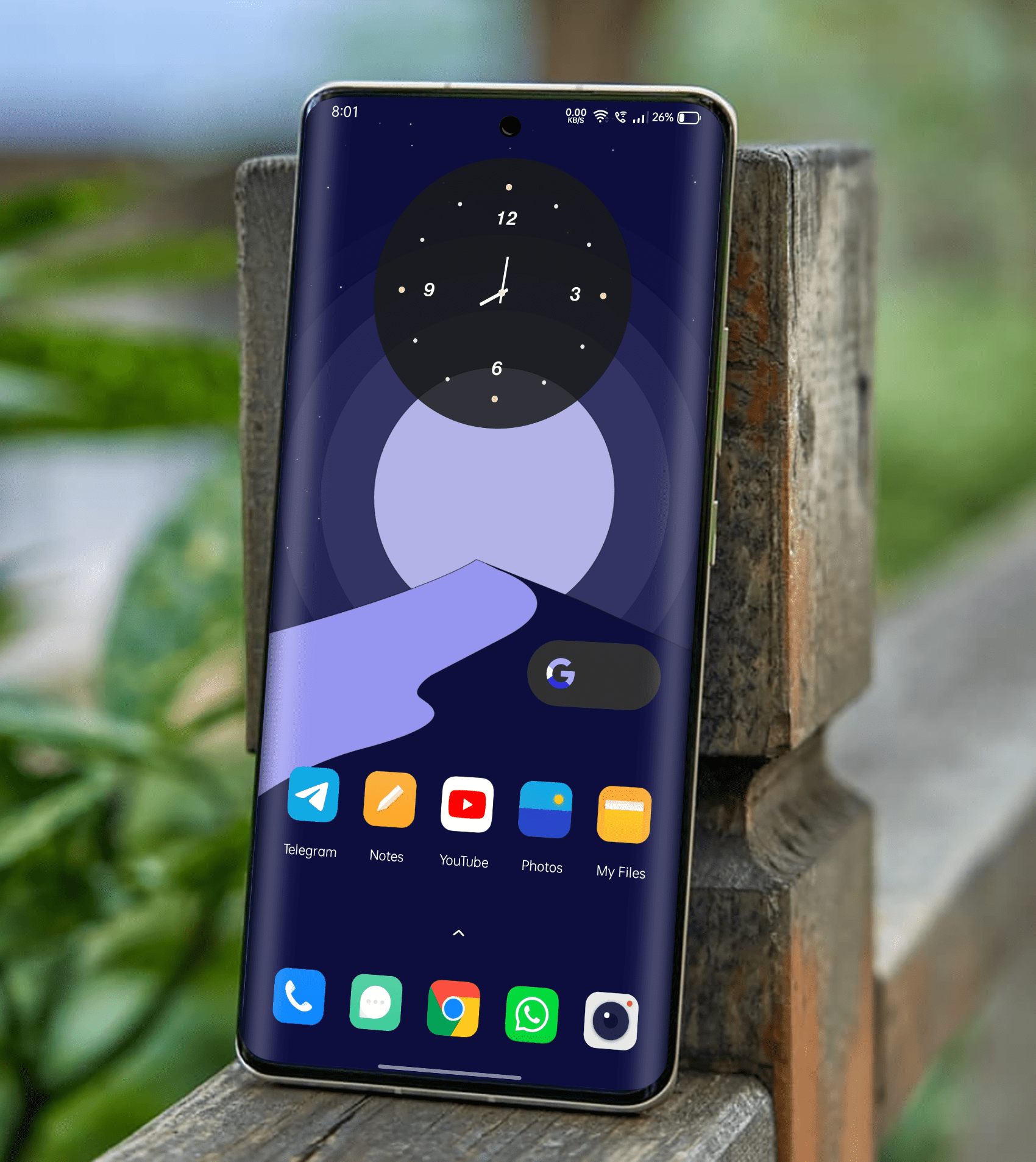 Wallpaper, icons and clock widget from "HydrogenOS 11 icon pack". Oppo