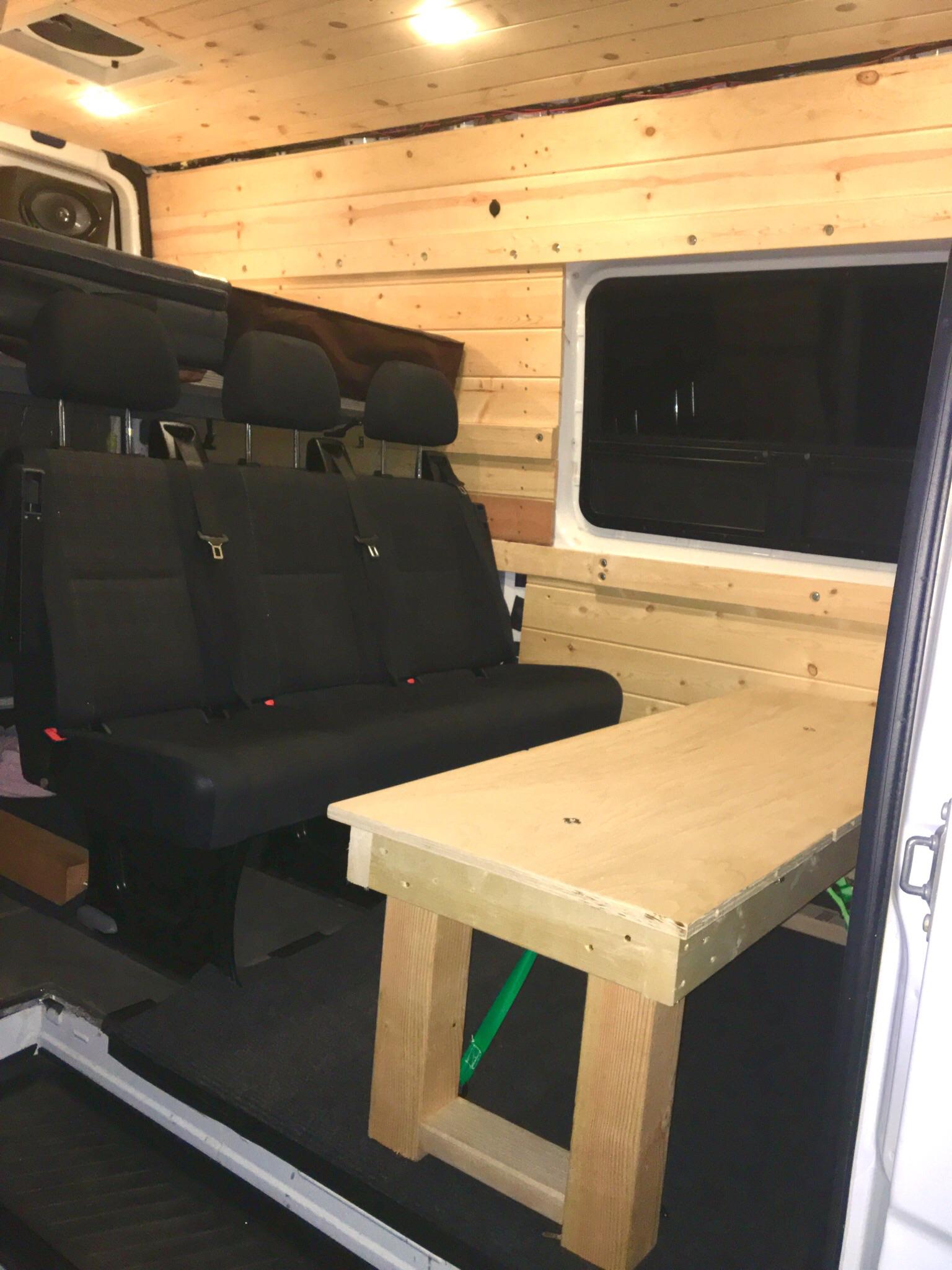 Van life for 4. Queen and full beds in a 144 Sprinter hightop. r/VanLife