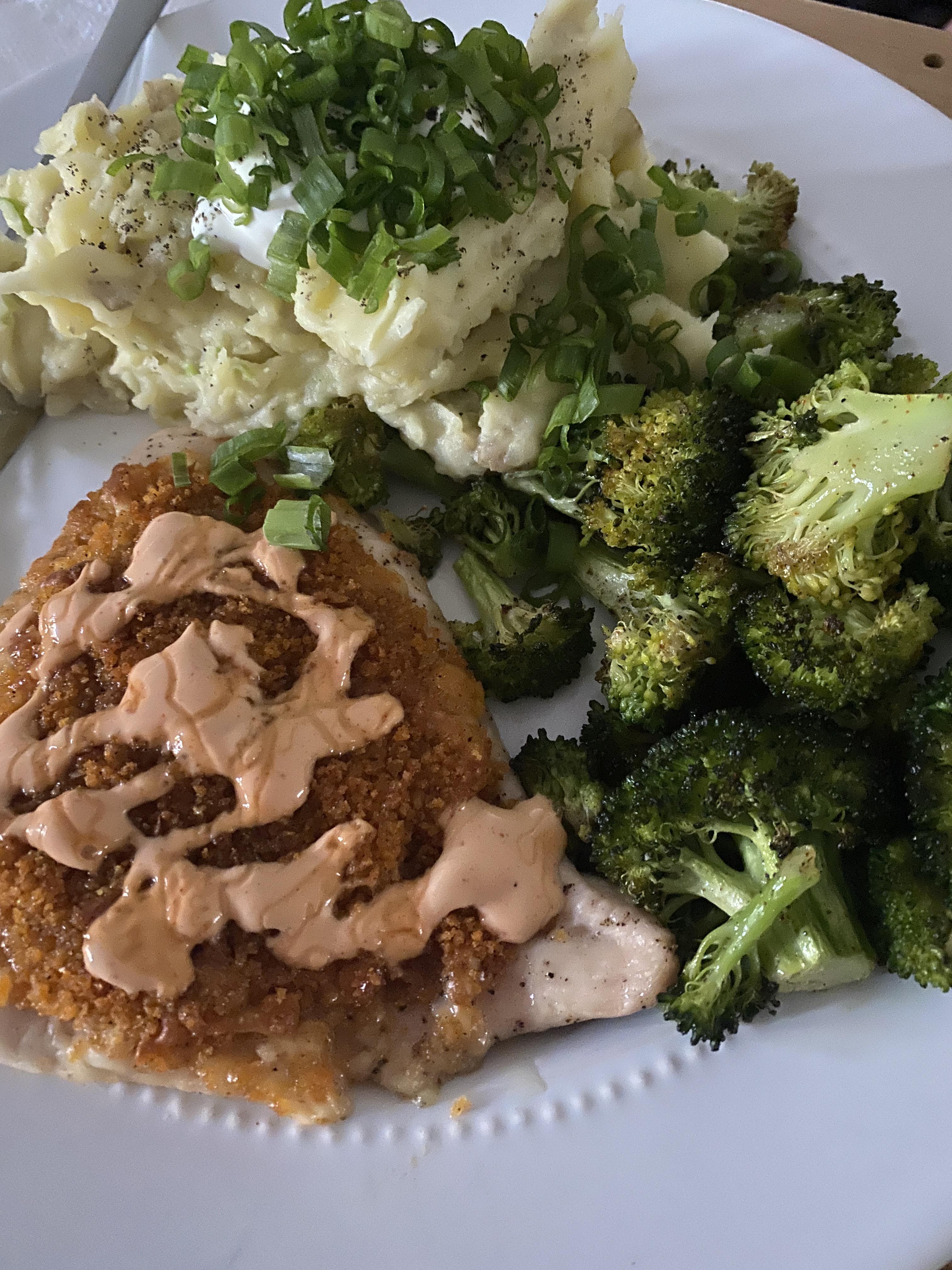 Buffalo spiced crispy chicken cutlets r/hellofresh