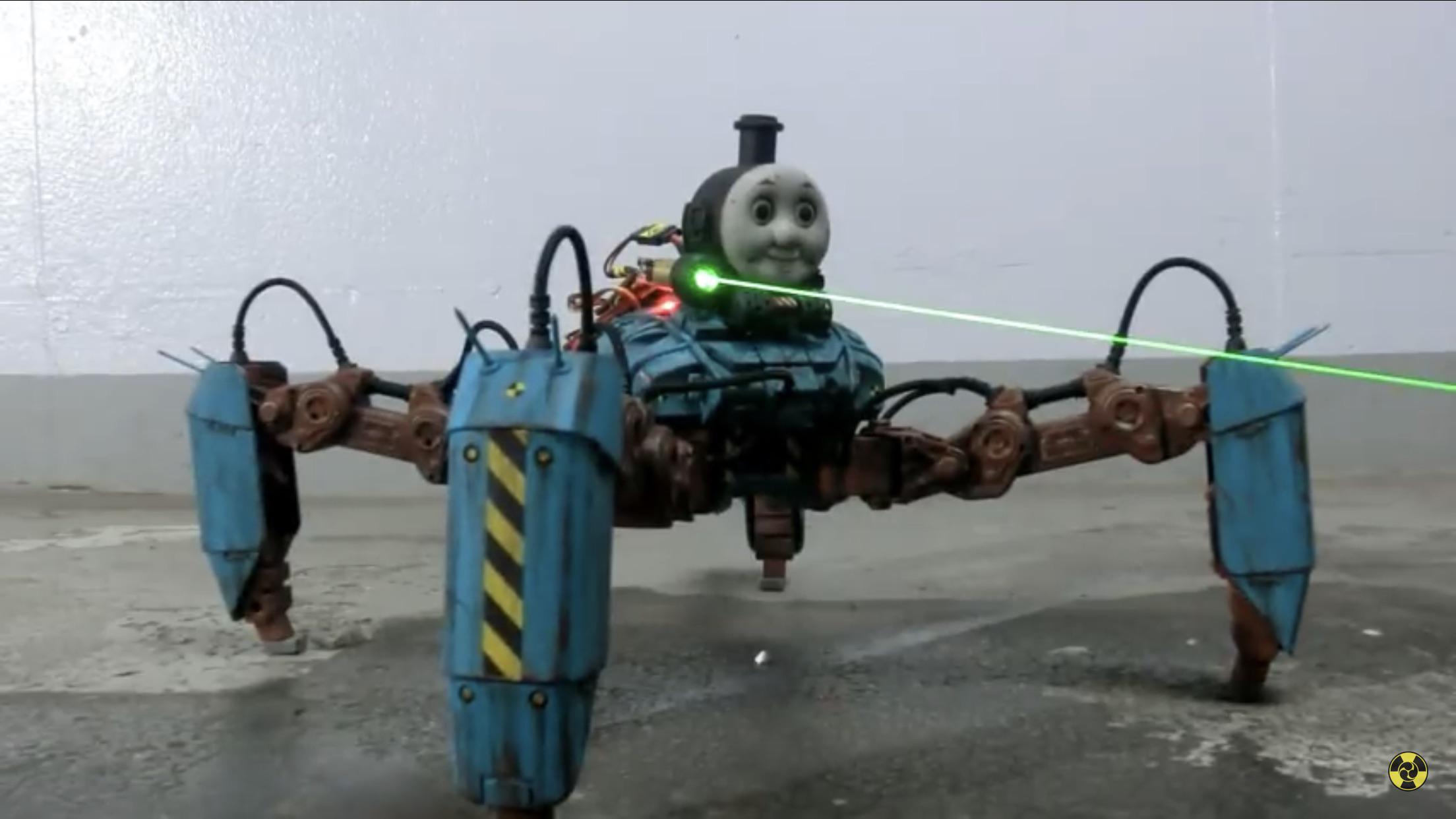 Spider thomas the tank engine mount. Girl repelet. +20 damage. +1000