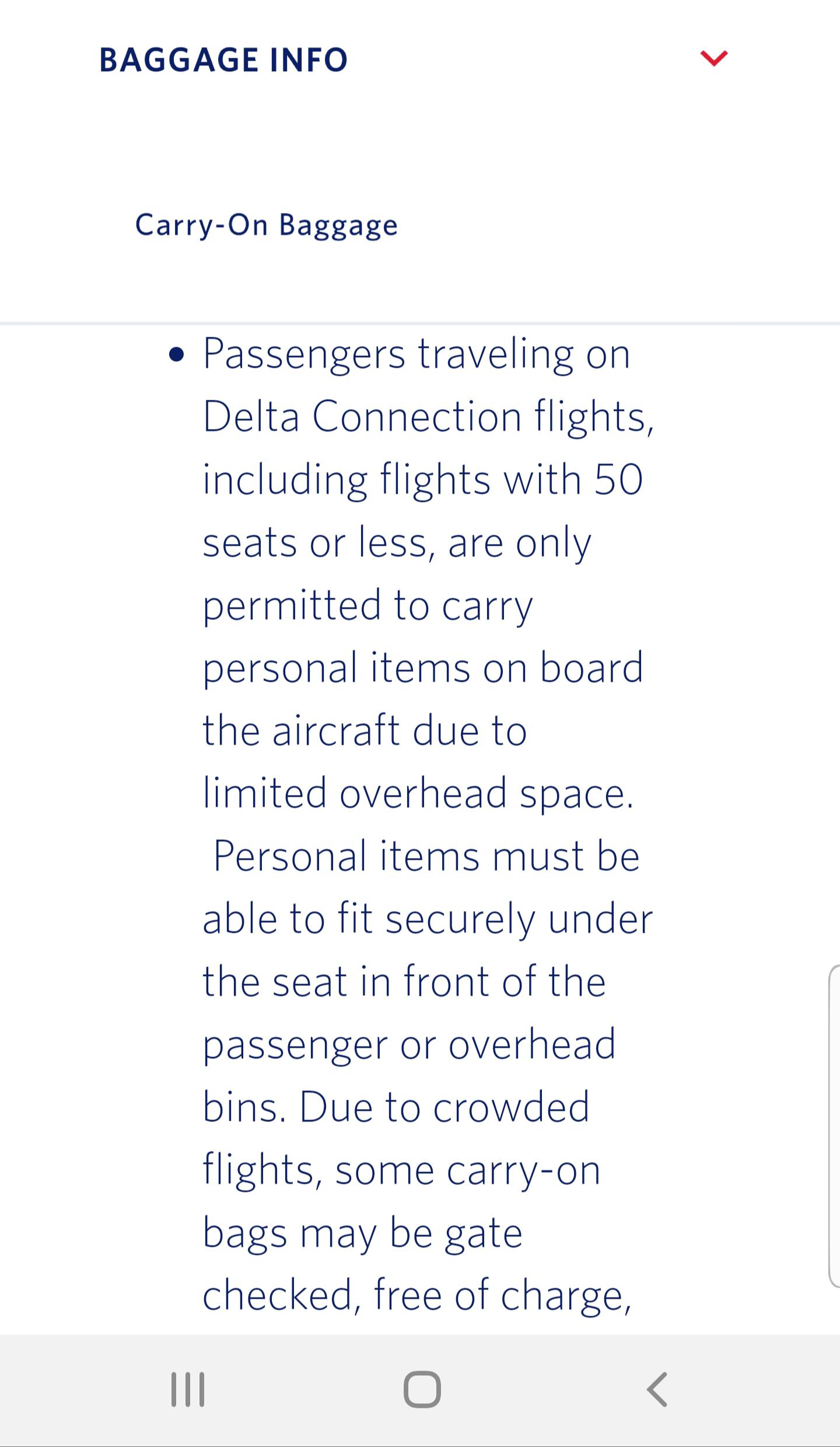 Delta Personal Item Size Limit Underseat Dimensions For Your Bag Or