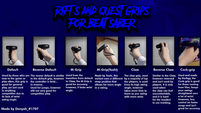 Made a page for beat saber grips ) OculusQuest