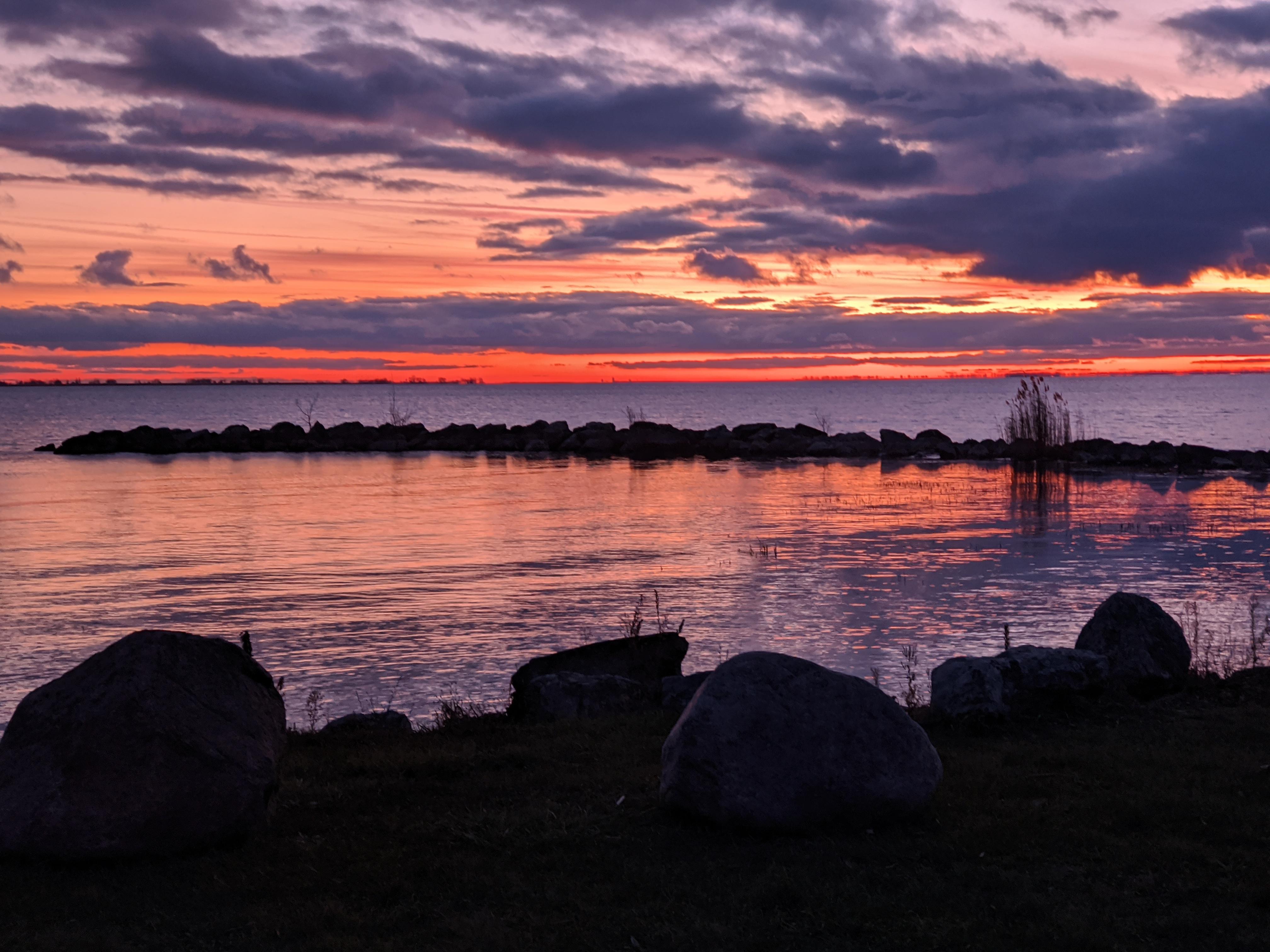 Lake St Clair Sunset r/Michigan