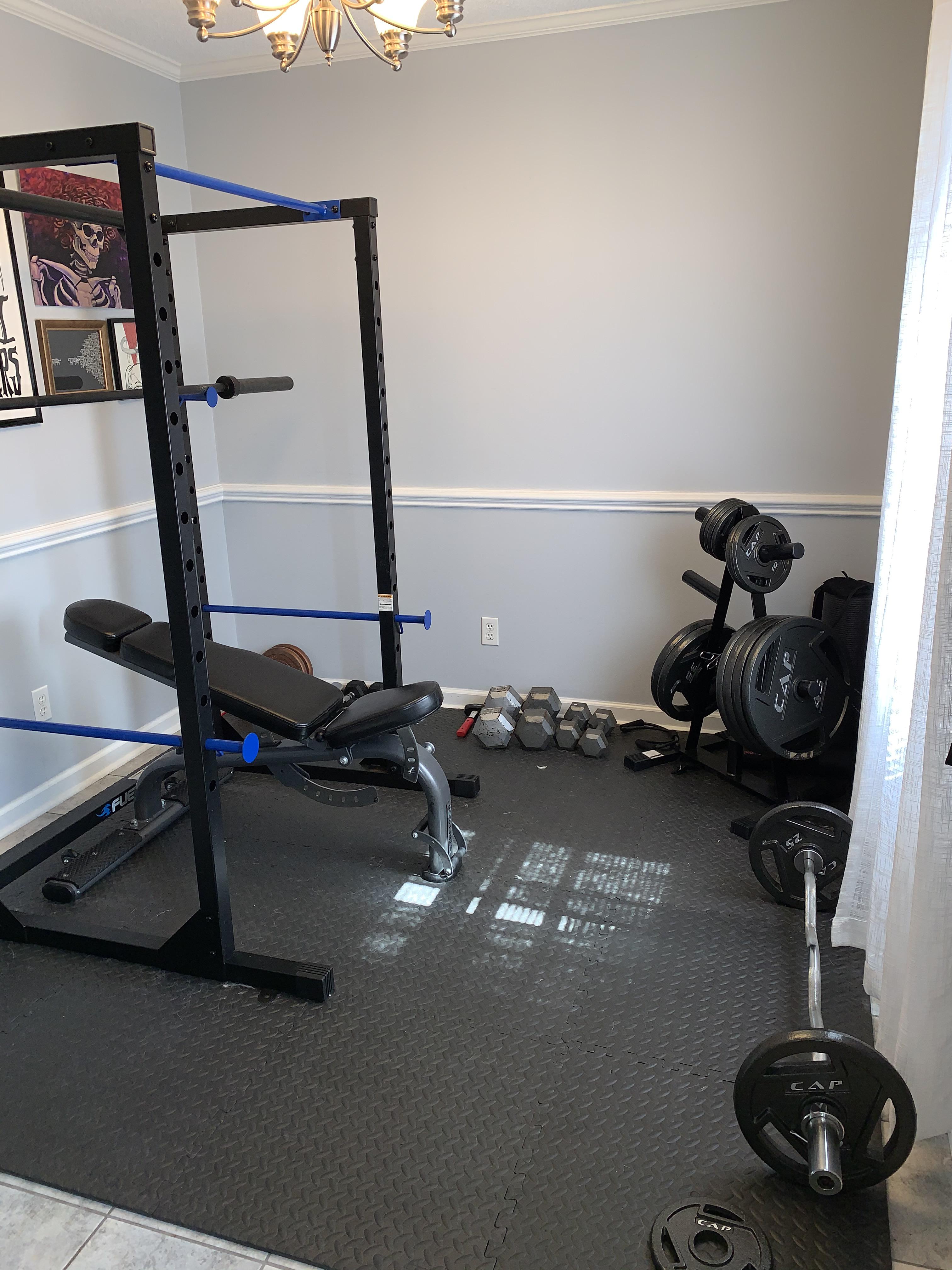 Converted the dining room to a budget gym r/homegym