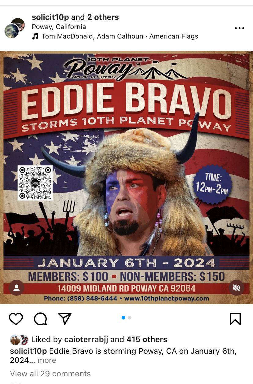 How long will it take the Eddie Bravo Jan 6th seminar to go off the
